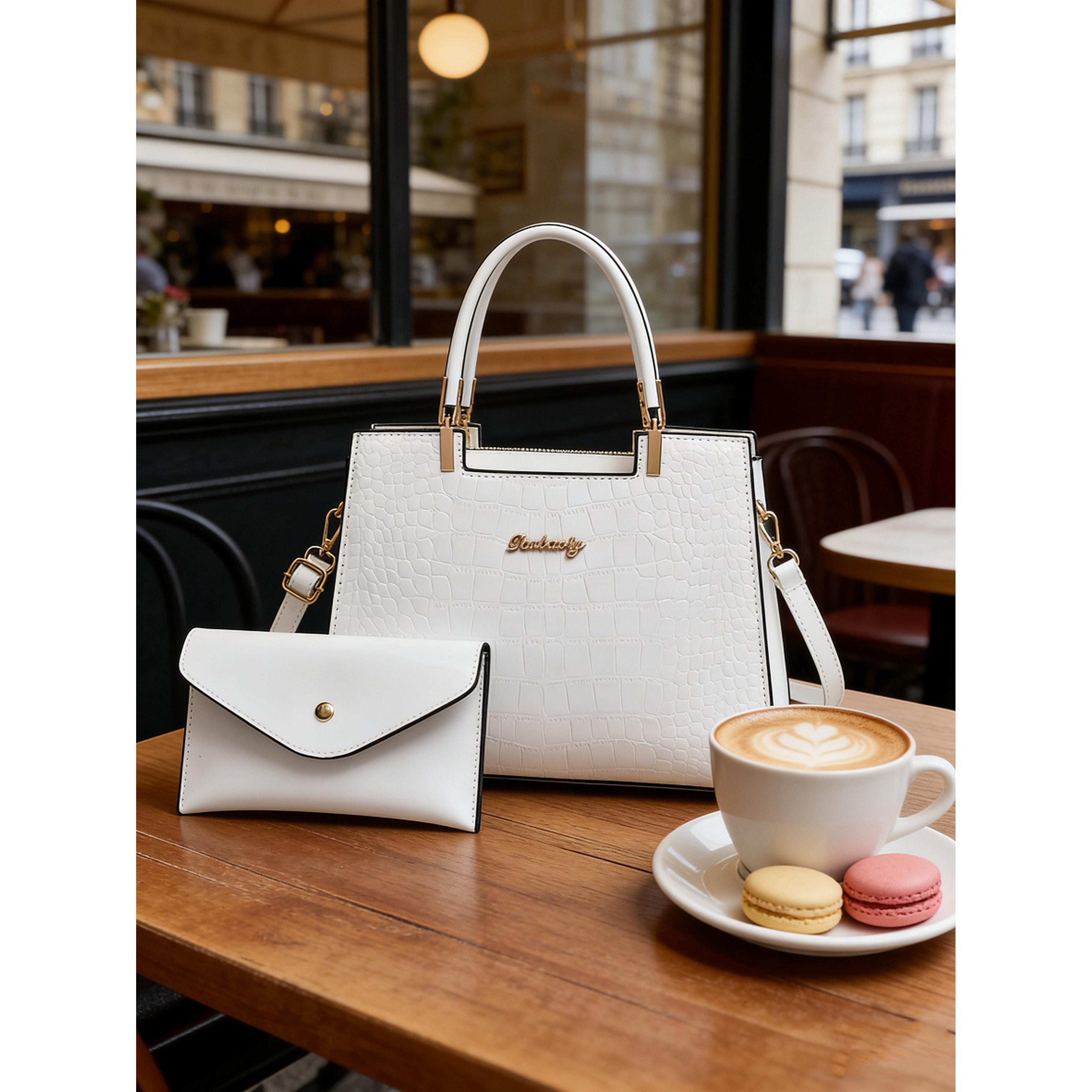 شنطة يد بنمط جلد التمساح مع محفظة-women-bagsandwallets-handbags-image-5