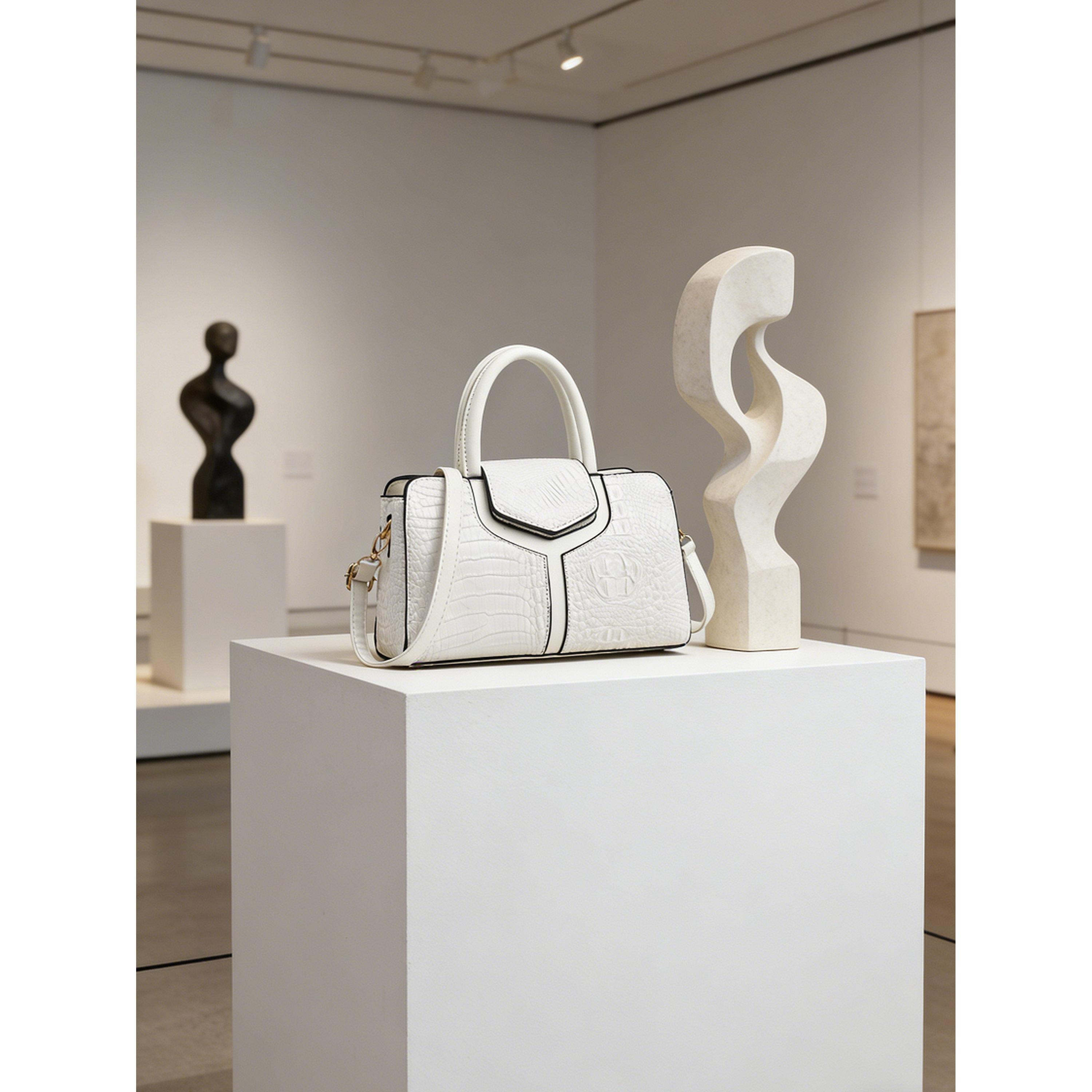 Take Two White Croc-Embossed Handbag-women-bagsandwallets-handbags-image-3