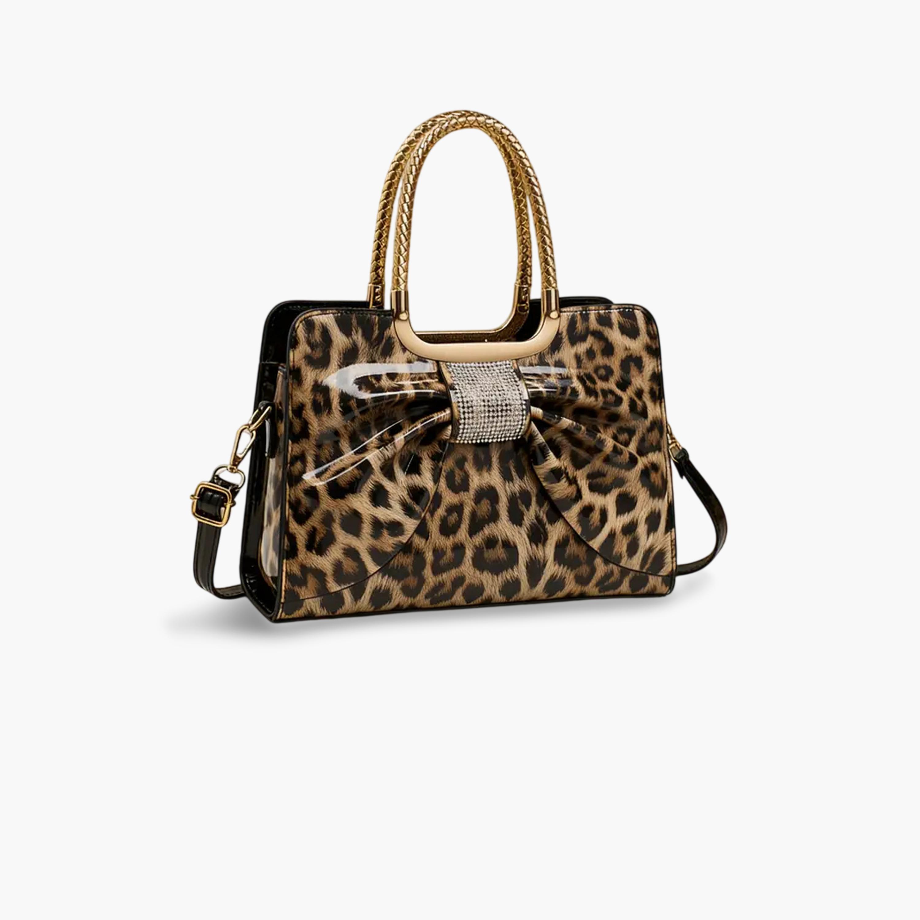 شنطة يد مزينة بعقدة وطبعة نمر-women-bagsandwallets-handbags-image-1