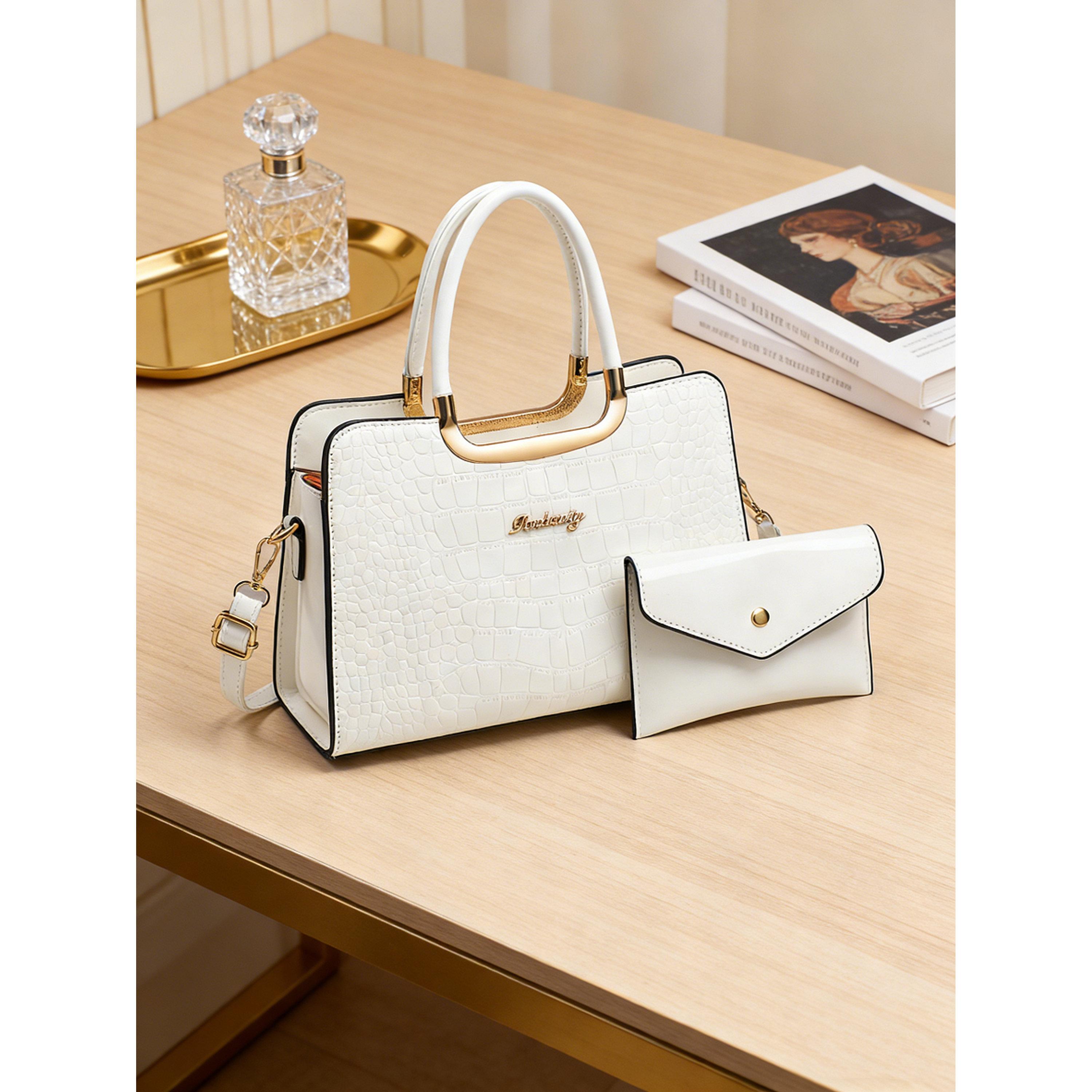 شنطة يد بنمط جلد التمساح مع محفظة-women-bagsandwallets-handbags-image-3