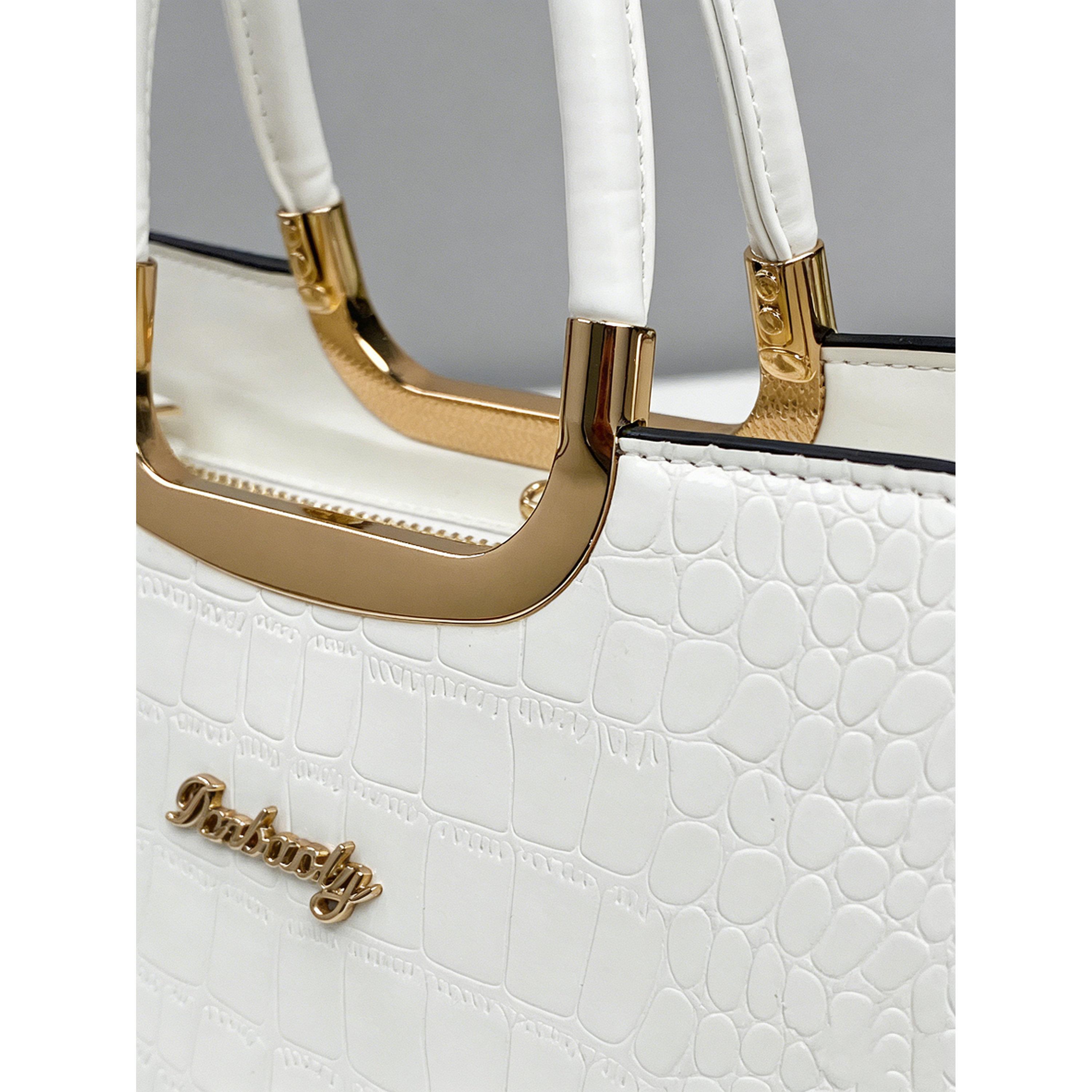 Take Two White Croc-Embossed Handbag with Purse-women-bagsandwallets-handbags-image-5
