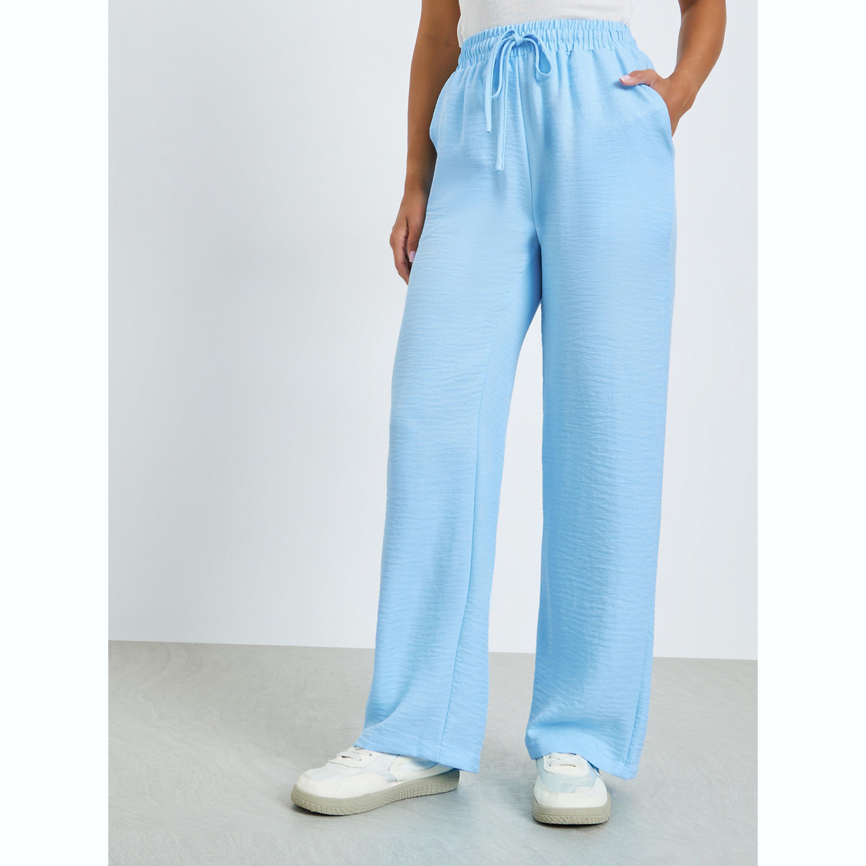 طقم منسق من بنطال بأرجل واسعة وقميص مريح بجيب أمامي-women-clothing-coordsets-image-5