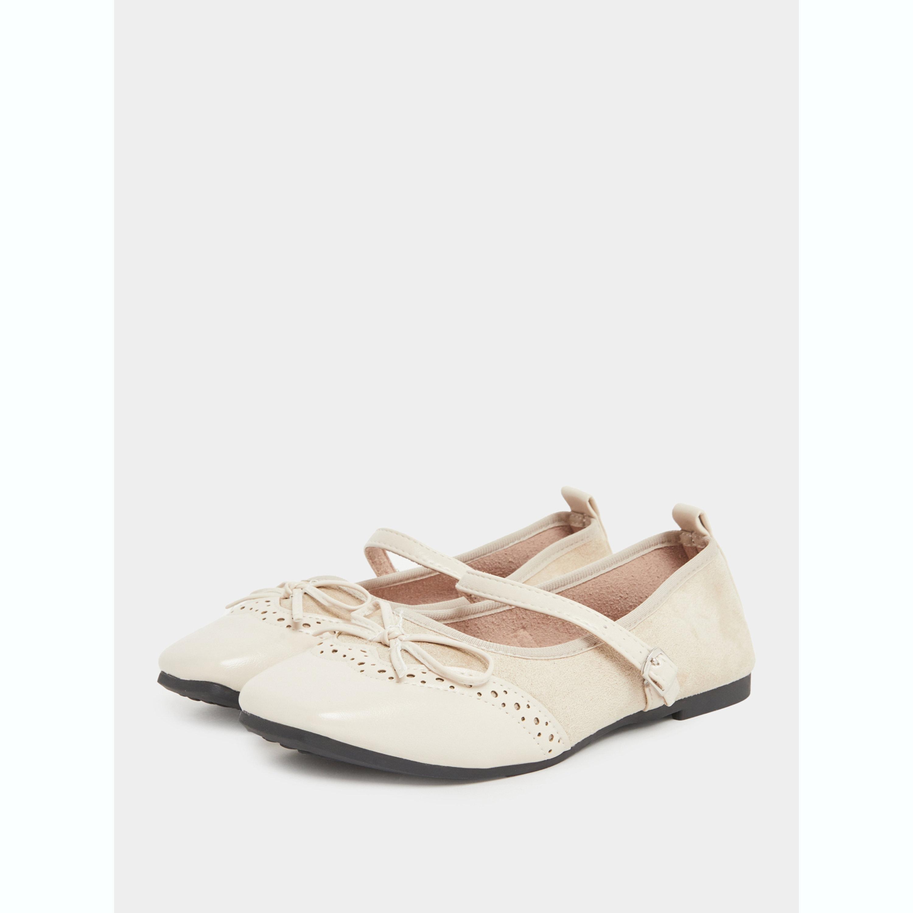 Styli Buckled Strap Bow Detail Ballerina-women-shoes-ballerinas-image-1