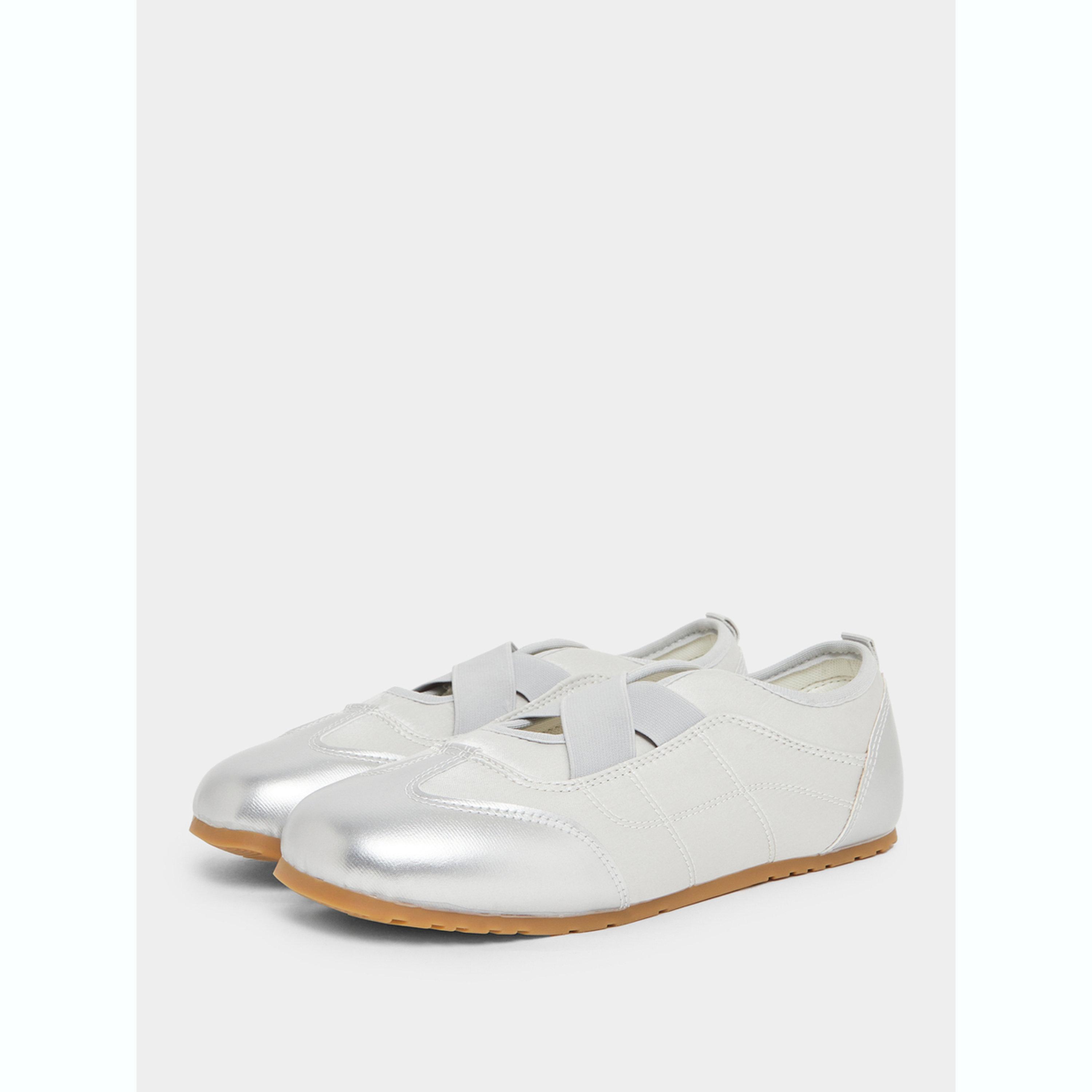 Styli Metallic Look Elastic Trim Sneakers-women-shoes-sneakers-image-1