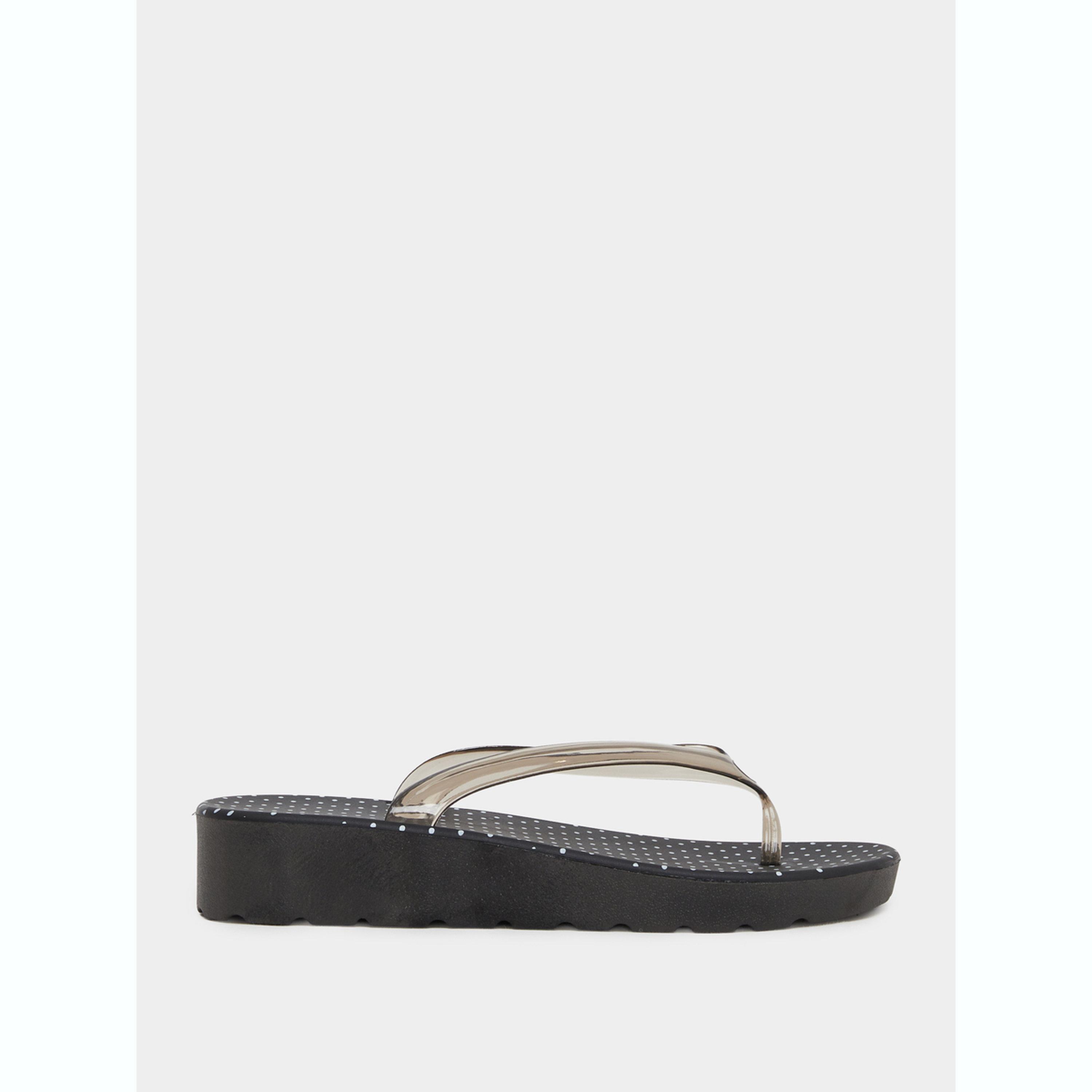 Styli Polka Dot Print Flip Flops-women-shoes-flats-slides-image-2