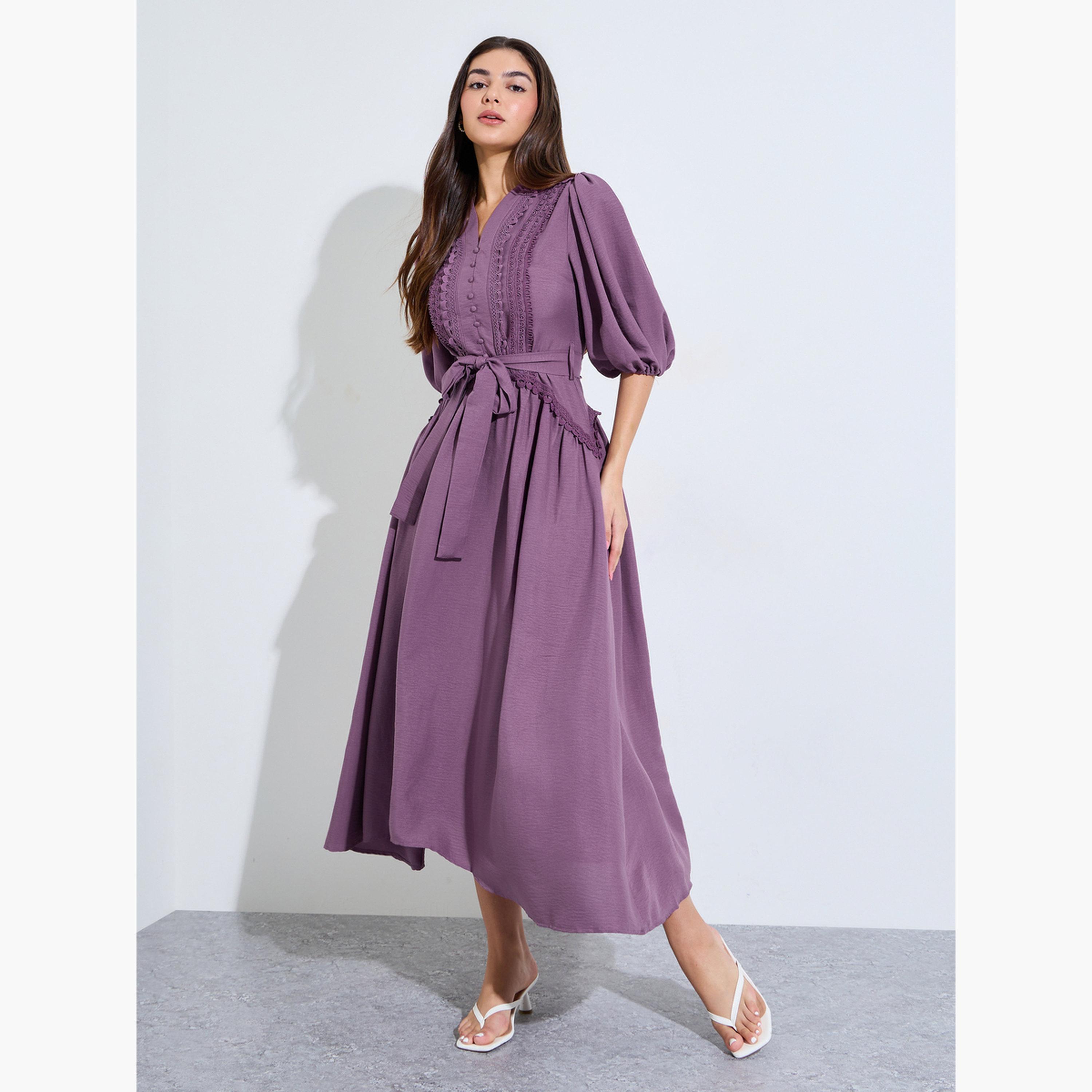 Styli Purple Lace Trim A-Line Maxi Dress-women-clothing-dresses-image-3