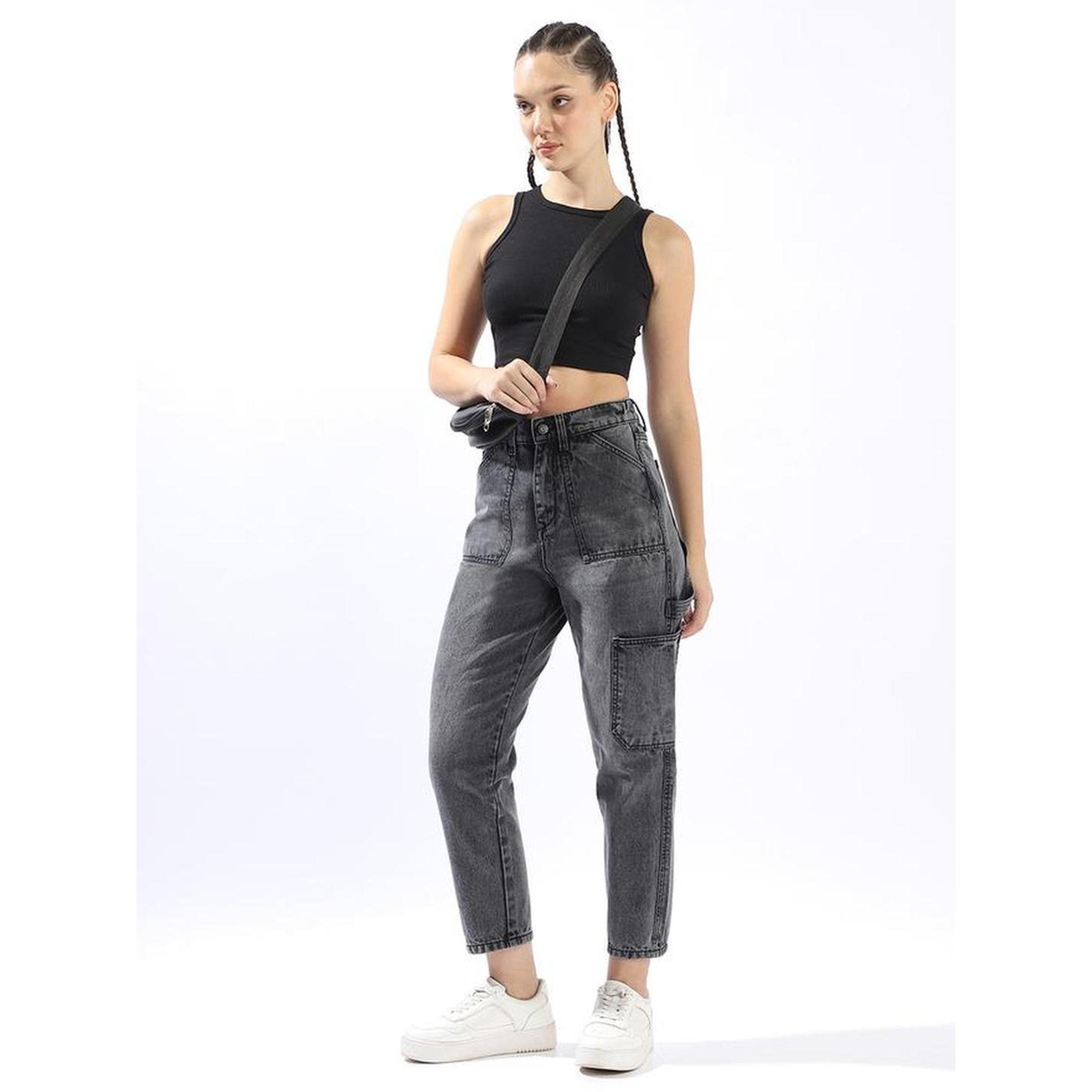 جينز كارجو بقصة موم %100 قطن-women-clothing-jeans-image-2