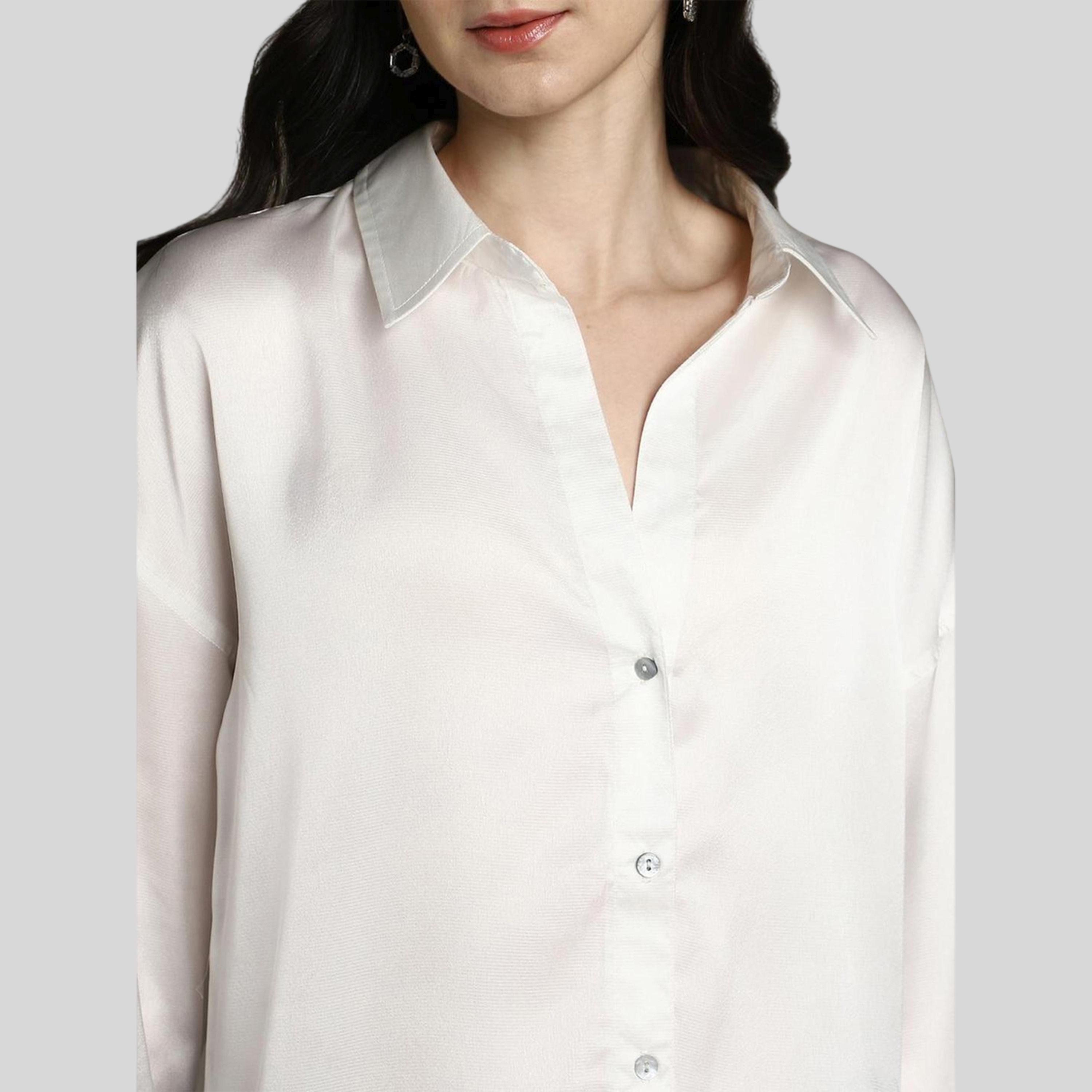 Dennis Lingo X Styli White Satin Solid Button Down Relaxed Fit Shirt-women-clothing-shirtsandblouses-shirts-image-5