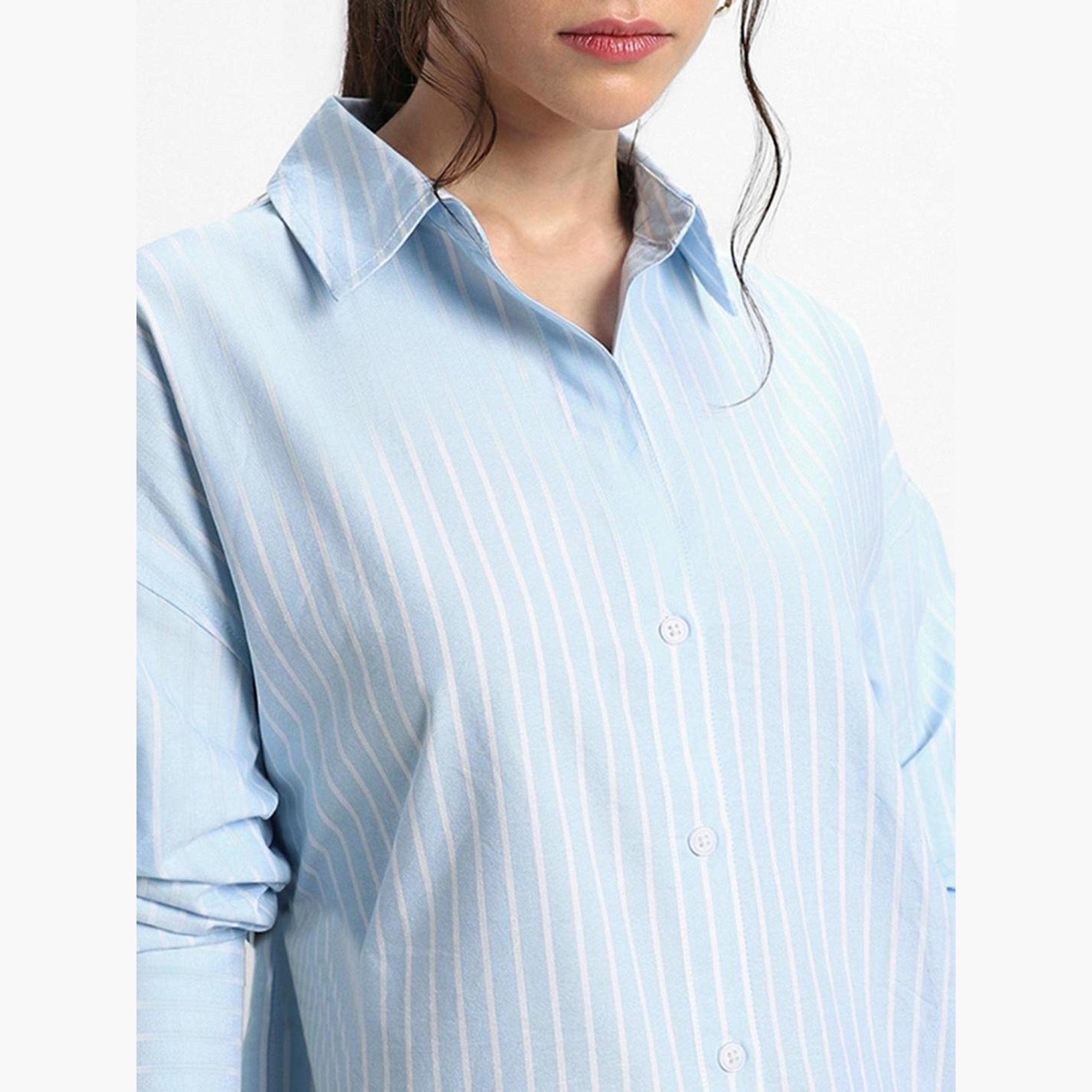 بلوزة كاجوال قطن بقصة مريحة-women-clothing-shirtsandblouses-shirts-image-5