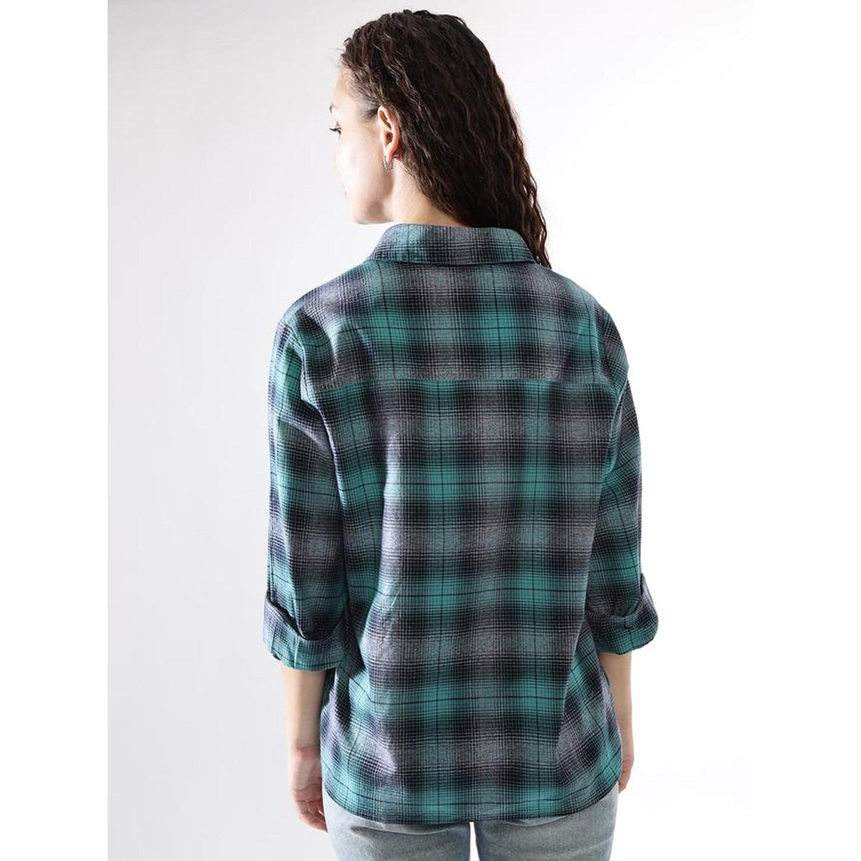 High Star X Styli Multicolour 100% Cotton Embroidered Button Down Relaxed Shirt-women-clothing-shirtsandblouses-shirts-image-5