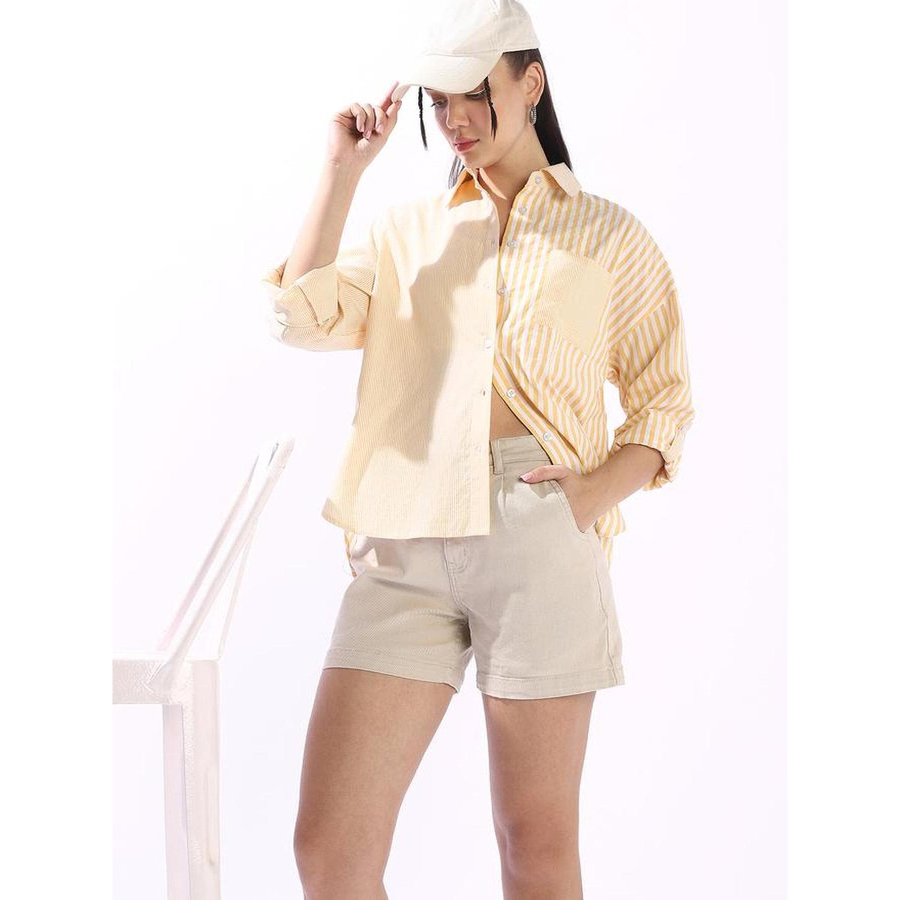 بلوزة قطن مخططة بأزرار وقصة واسعة-women-clothing-shirtsandblouses-shirts-image-3