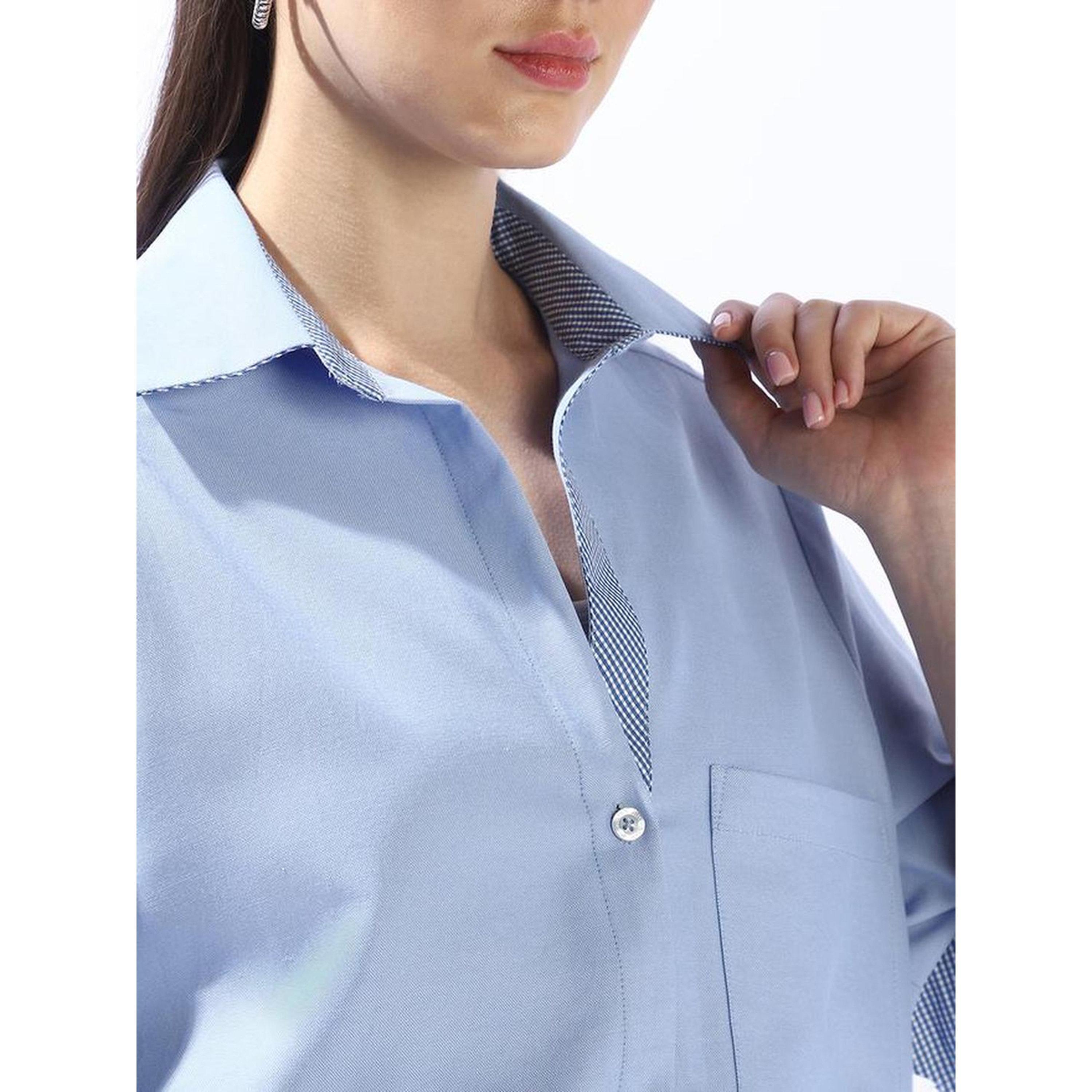 بلوزة قطن بنمط كتل الالوان بأزرار وقصة واسعة-women-clothing-shirtsandblouses-shirts-image-5