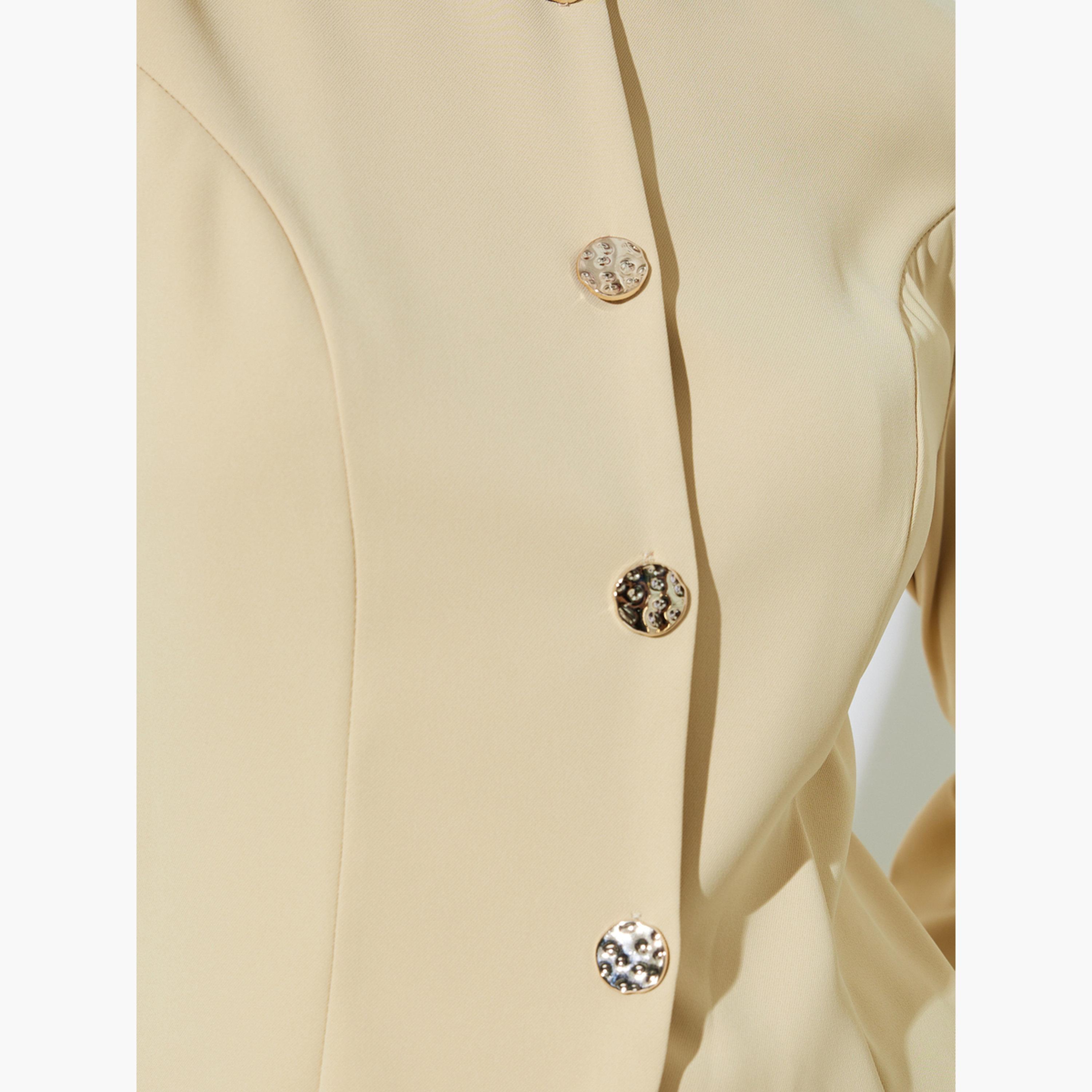 ستايلي - بلوزة صفراء بأكمام طويلة وأزرار أمامية-women-clothing-shirtsandblouses-blouses-image-5