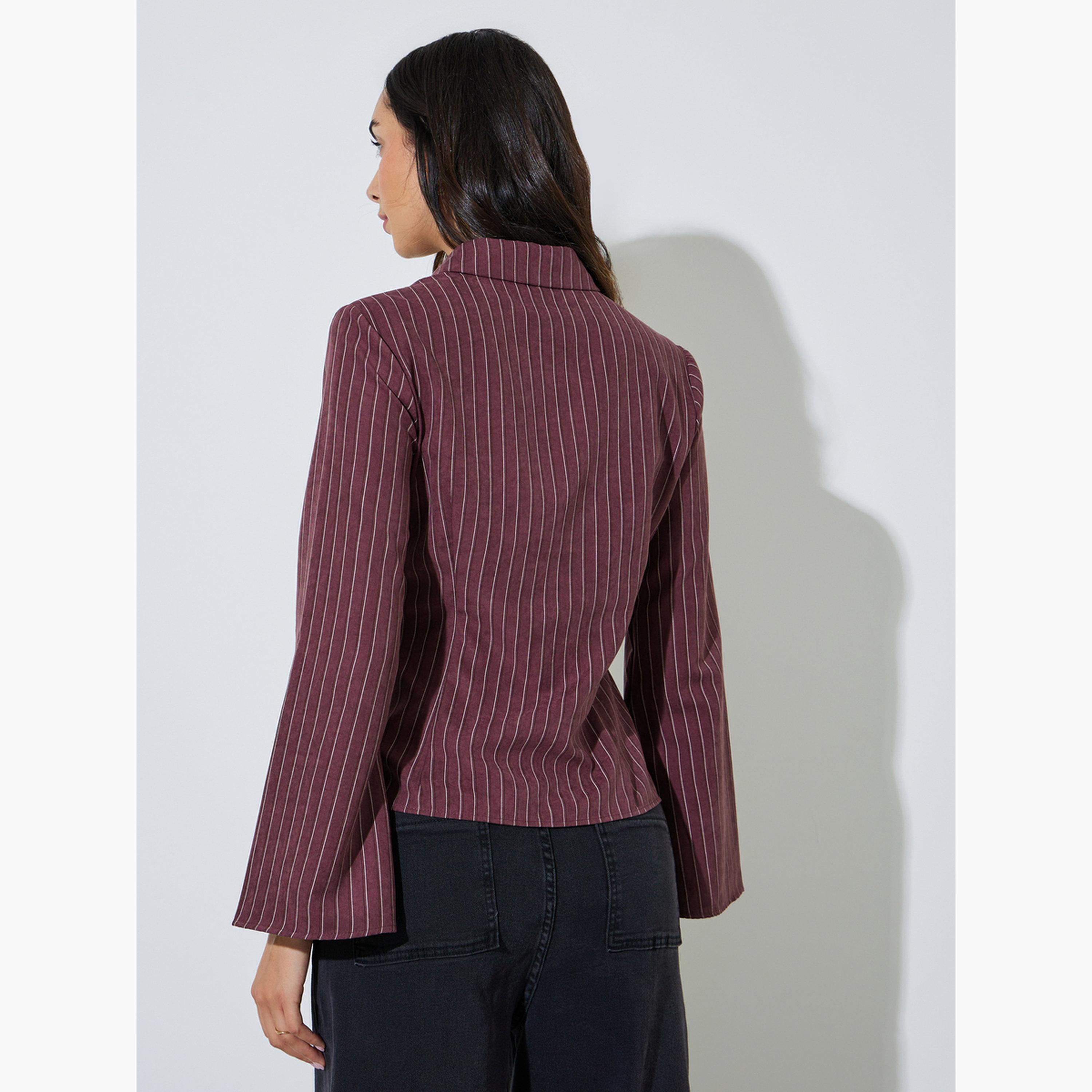 قميص ضيق ومخطط بأكمام واسعة-women-clothing-shirtsandblouses-shirts-image-4