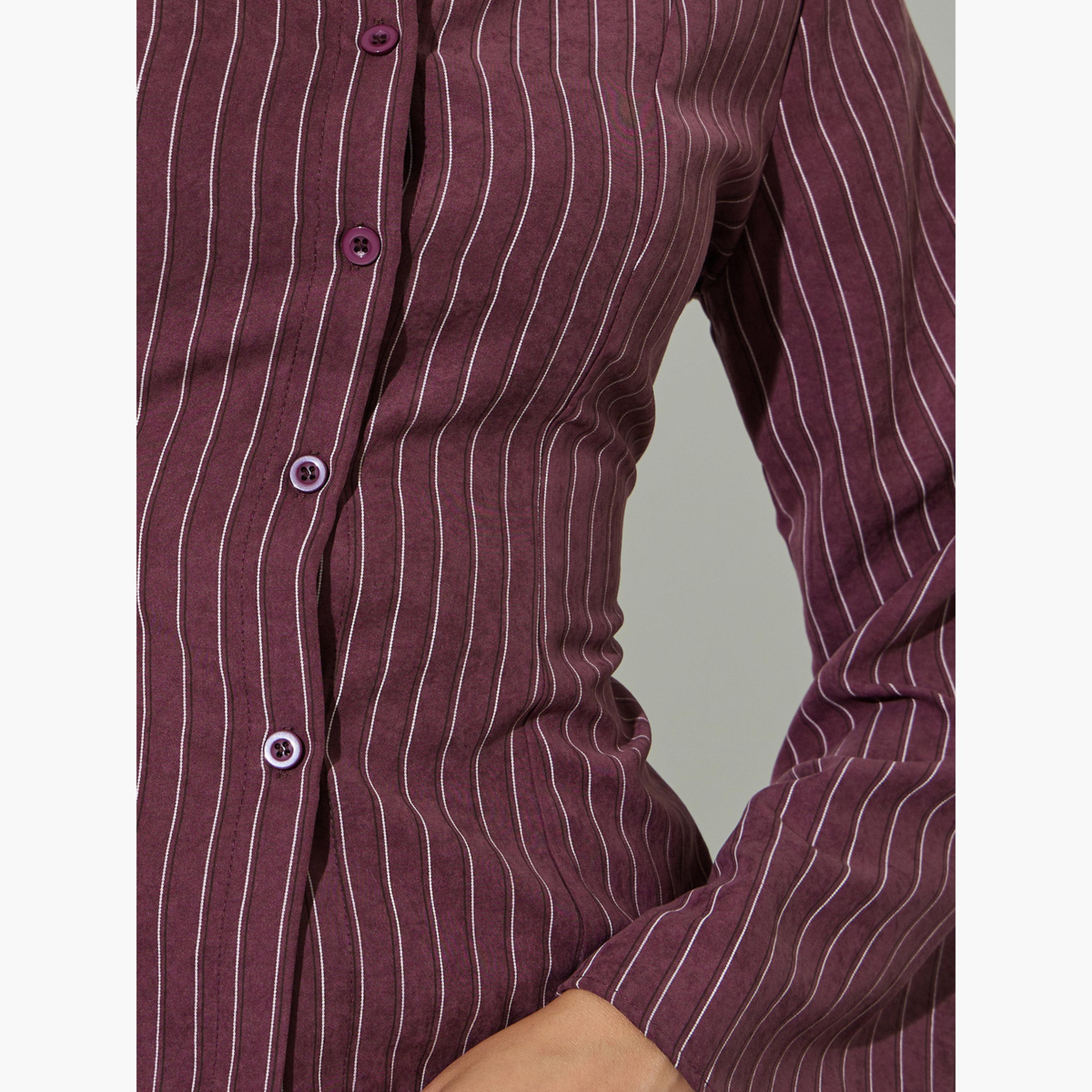 قميص ضيق ومخطط بأكمام واسعة-women-clothing-shirtsandblouses-shirts-image-5