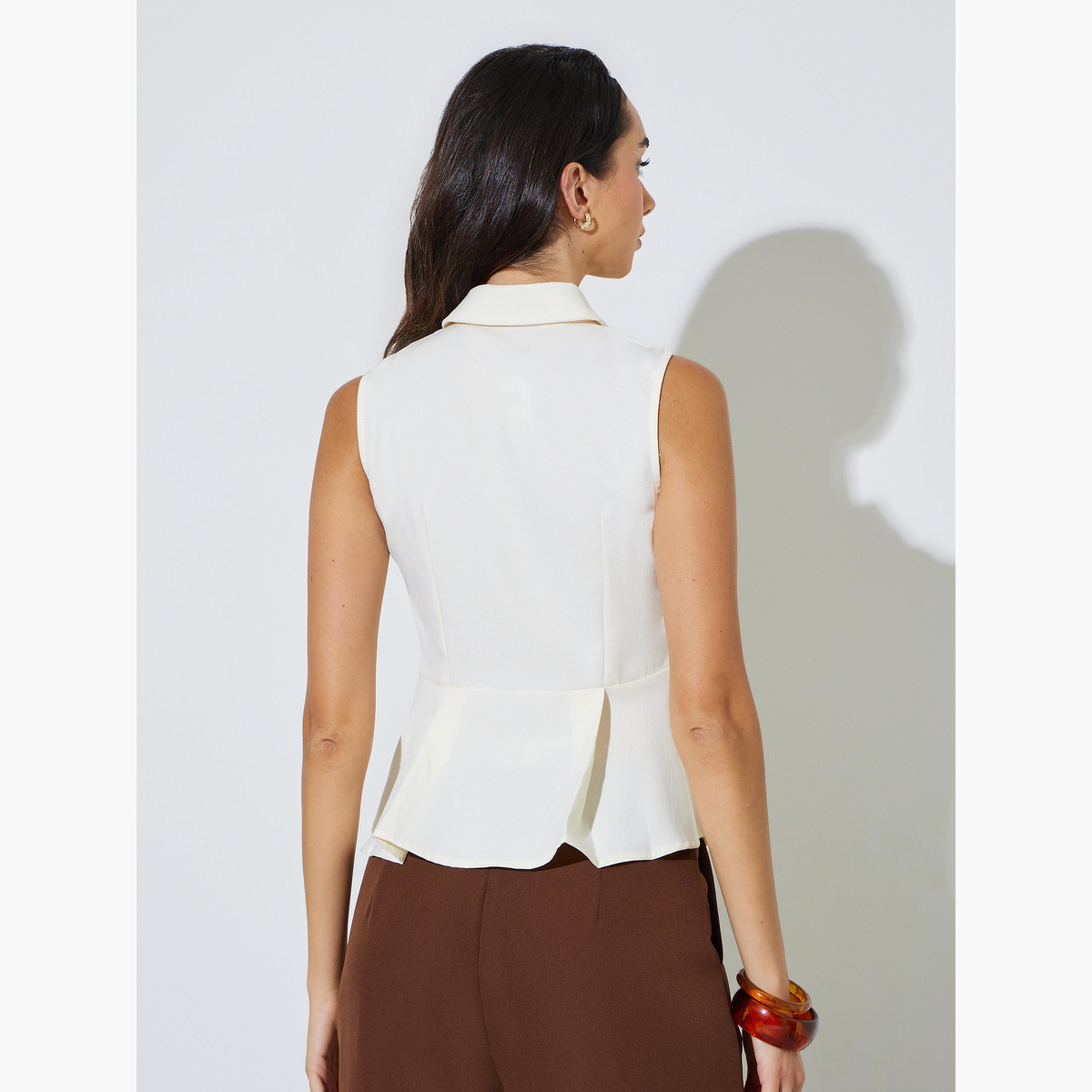 بلوزة بيبلم بدون أكمام وياقة سادة-women-clothing-shirtsandblouses-blouses-image-3