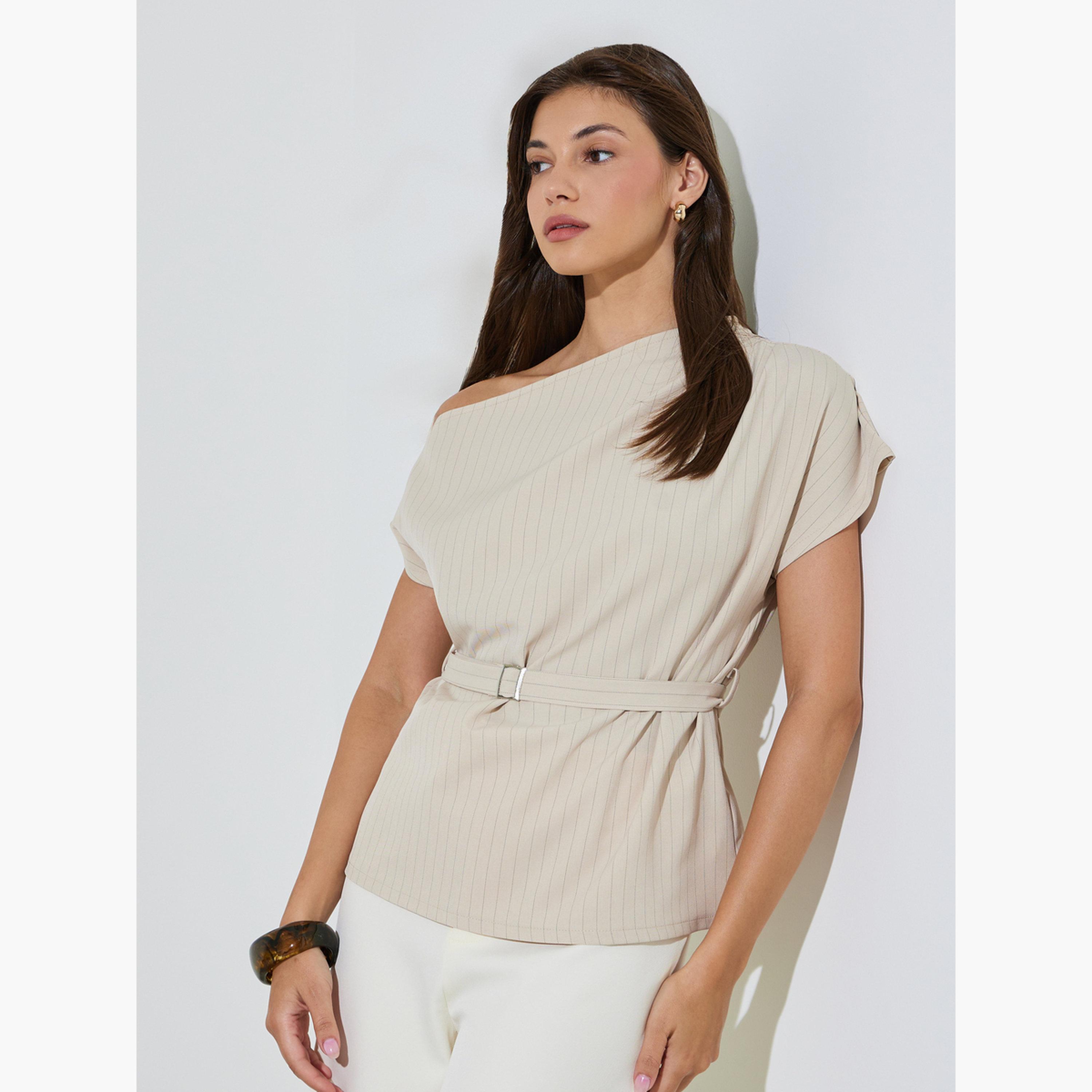 بلوزة بحزام وخطوط رفيعة-women-clothing-shirtsandblouses-blouses-image-3