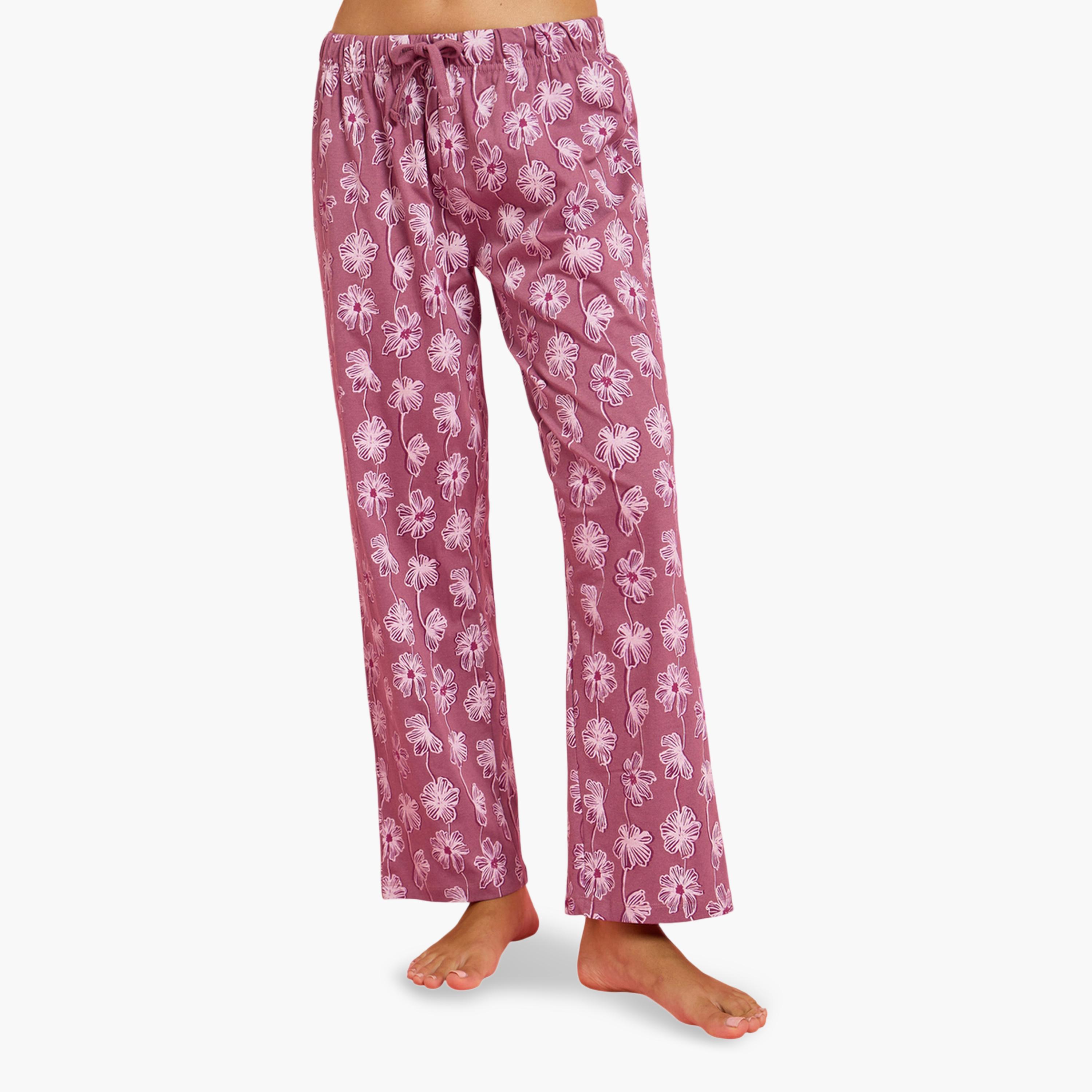 Styli Pack of 3 - Floral Placket Vest, Shorts and Pyjama Set-women-clothing-nightwear-pyjamas-longsets-image-6