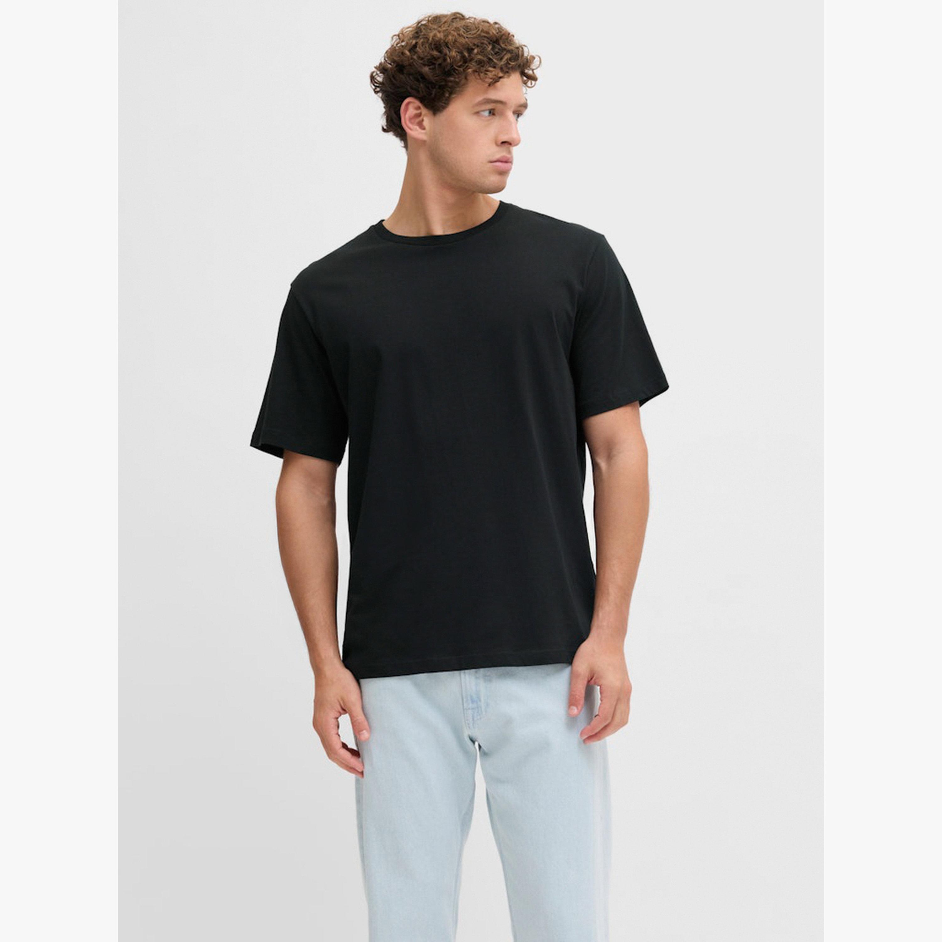 تيشيرت قطن بياقة دائرية وطبعة جرافيك-men-clothing-tshirtsandpolos-tshirts-image-1