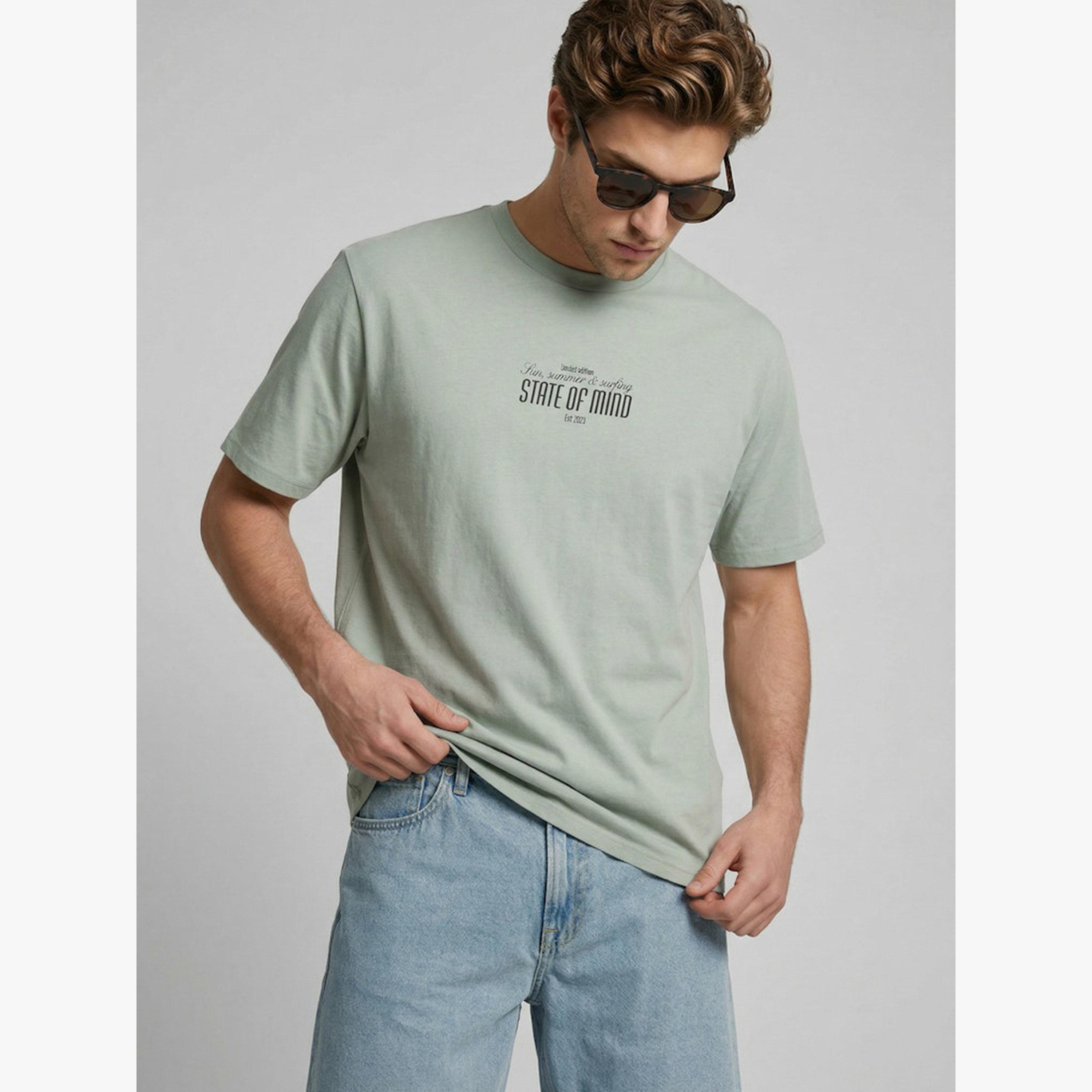REBEL Men Green Graphic Cotton Crew Neck T-Shirt-men-clothing-tshirtsandpolos-tshirts-image-4