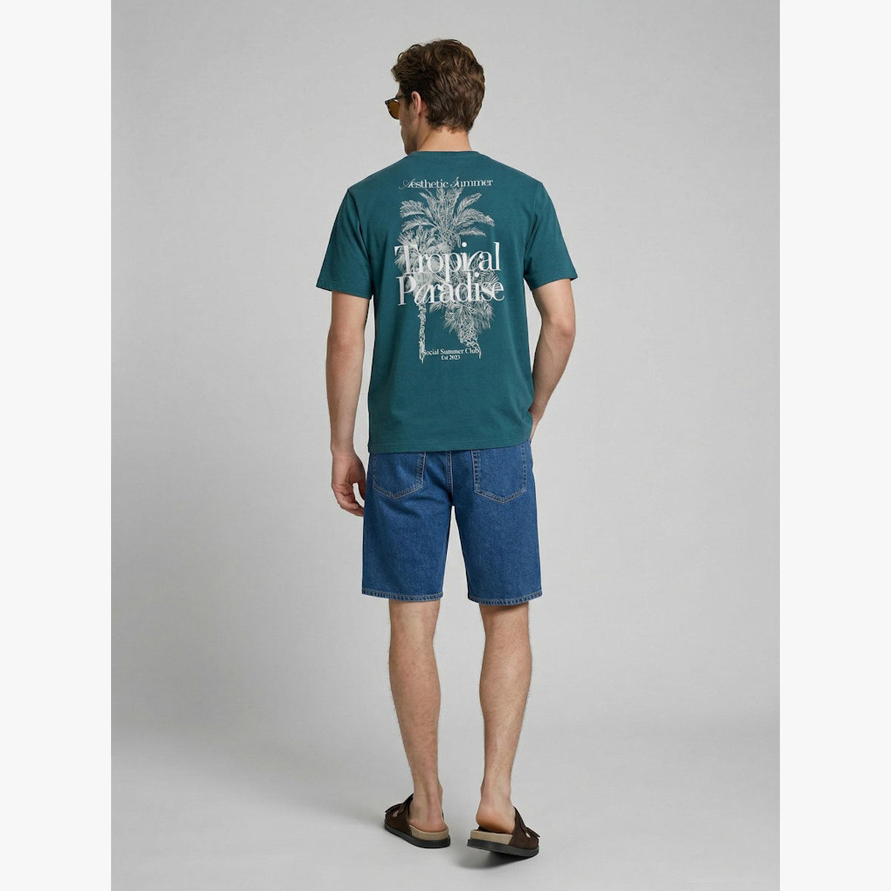 تيشيرت قطن بياقة دائرية وطبعة جرافيك-men-clothing-tshirtsandpolos-tshirts-image-4