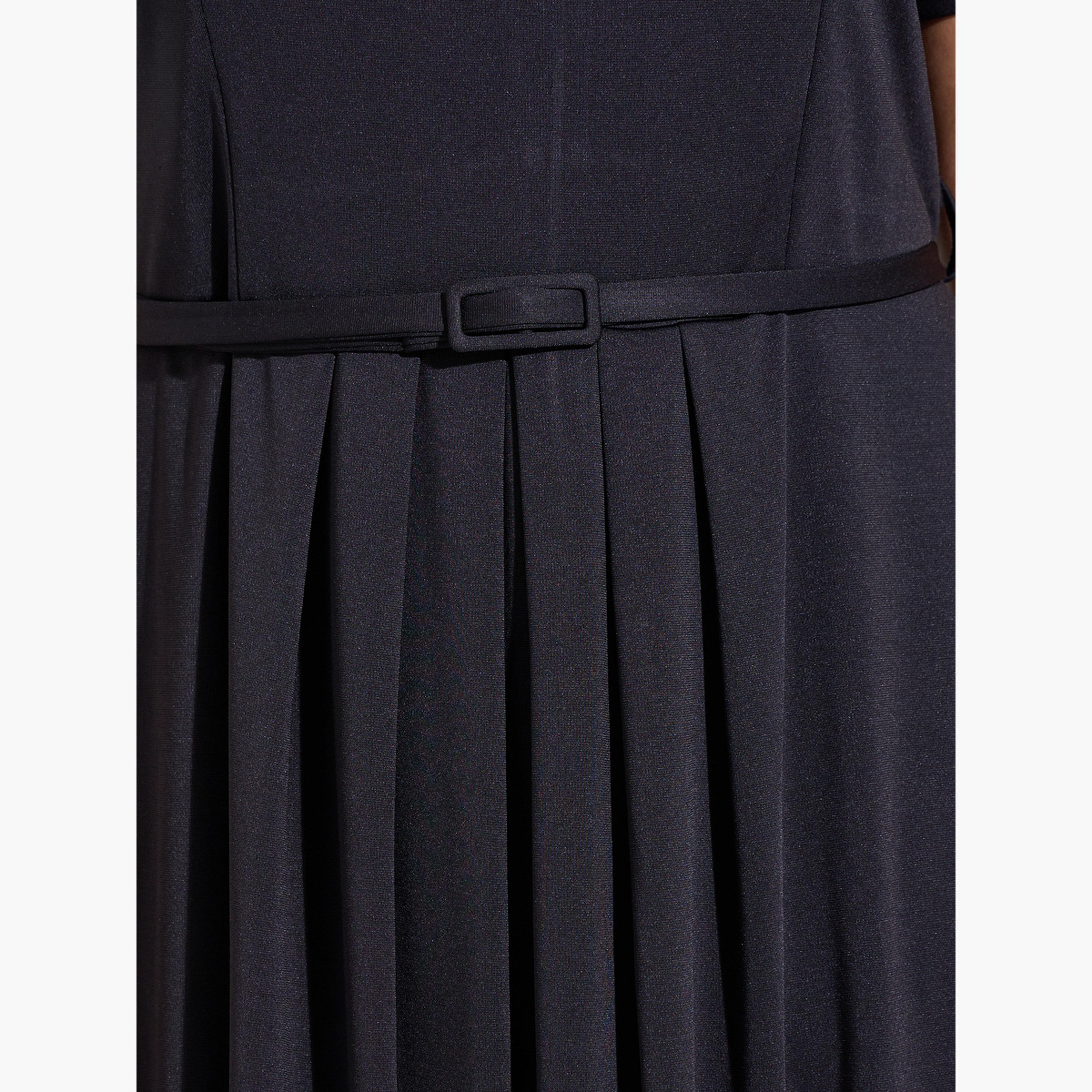 Styli Plus Size Black Belted A-Line Maxi Dress-women-clothing-dresses-image-5
