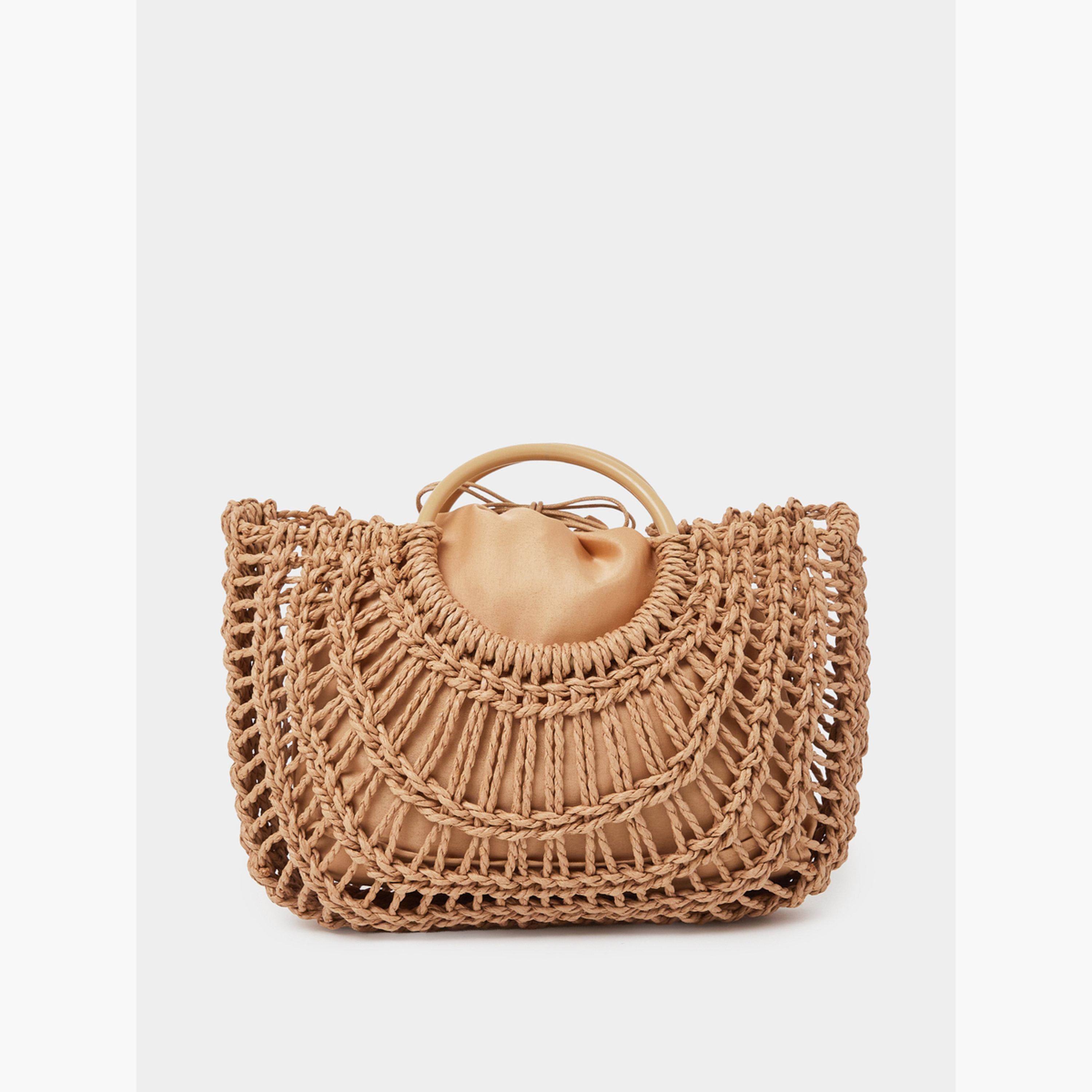 شنطة يد من القش المفرغ بني-women-bagsandwallets-handbags-image-3