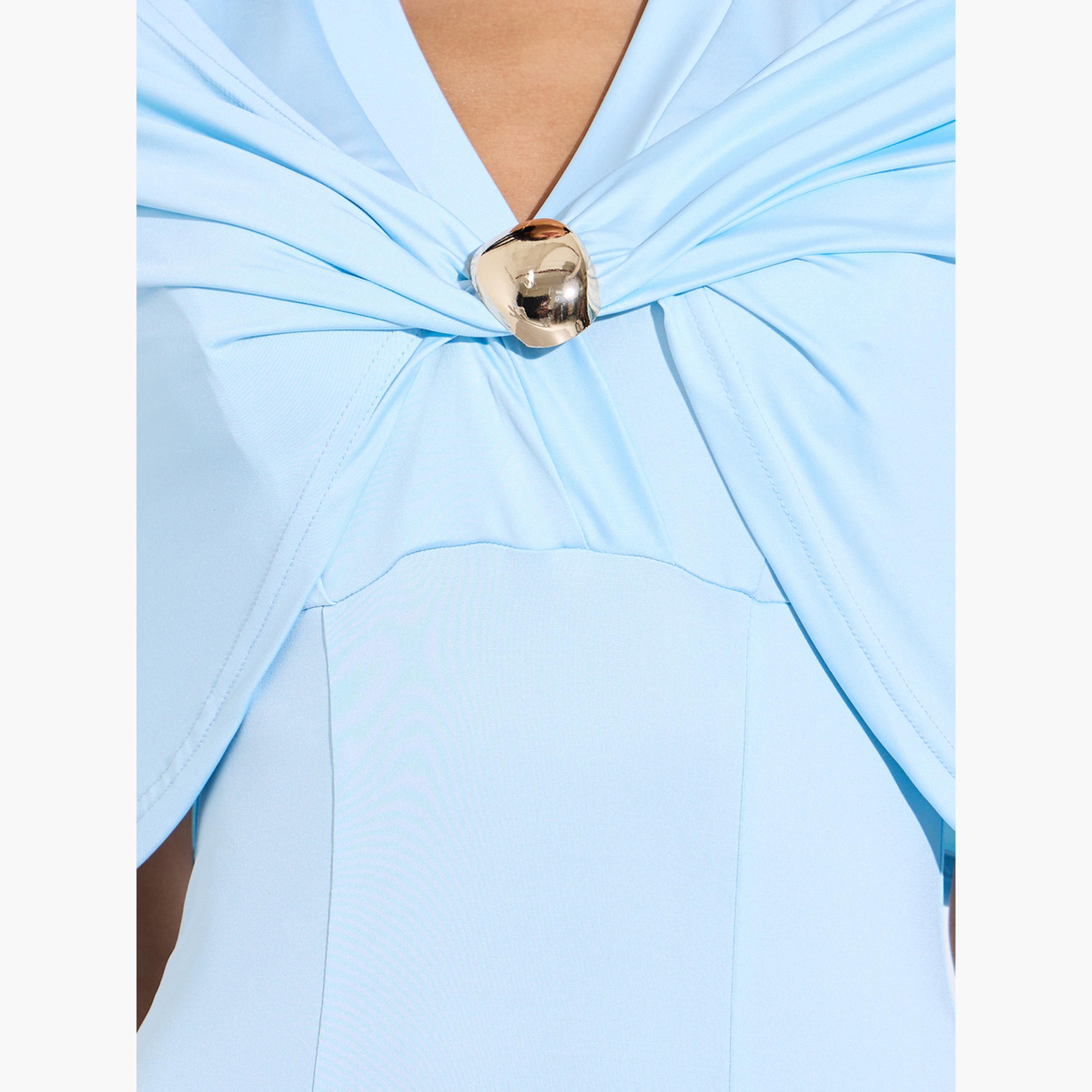 Styli Light Blue Cape Sleeve A-Line Maxi Dress-women-clothing-dresses-image-5