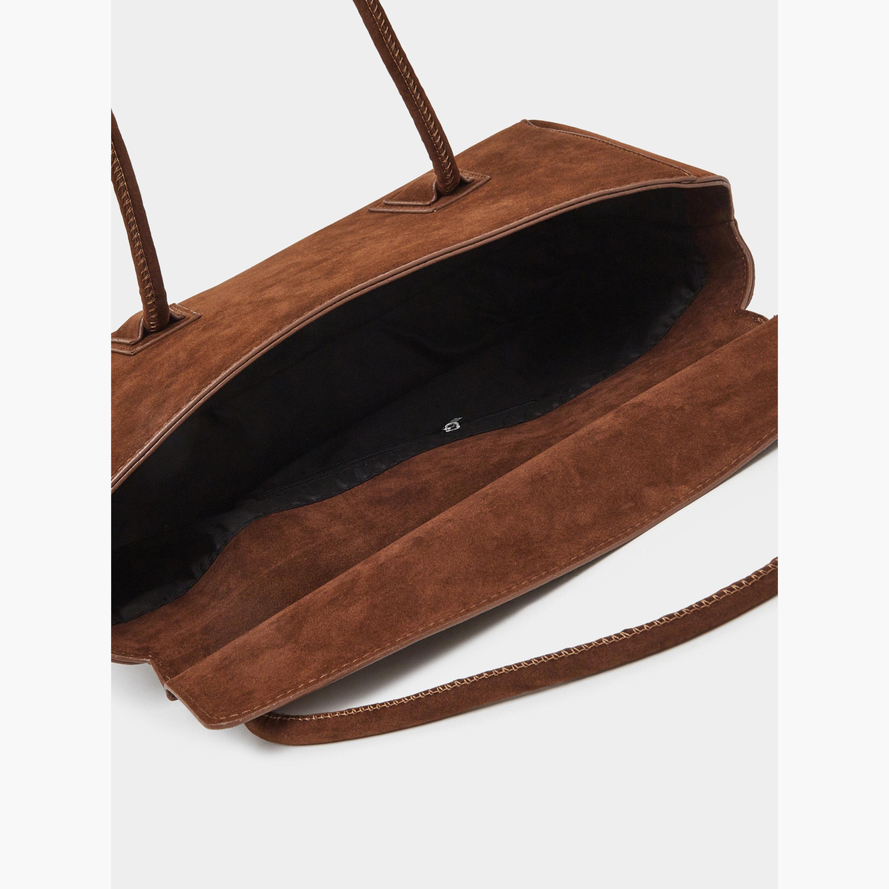 Styli Brown Flap Over Elongated Shoulder Bag-women-bagsandwallets-handbags-image-5