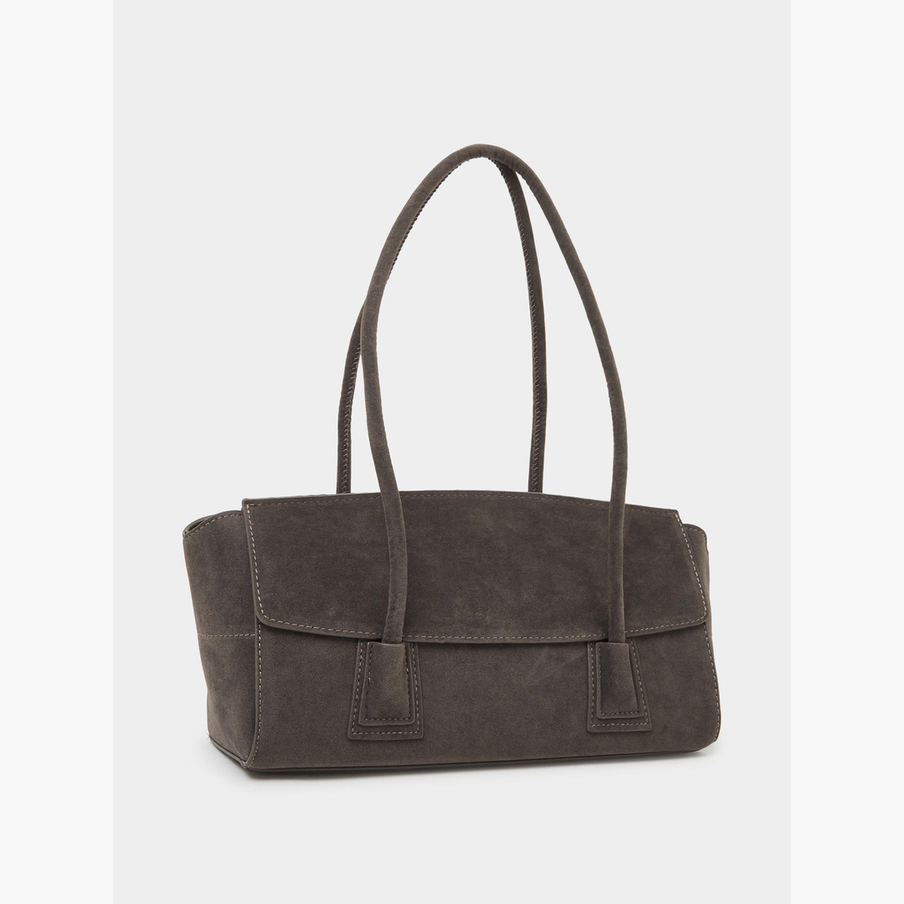 Styli Grey Flap Over Elongated Shoulder Bag-women-bagsandwallets-handbags-image-1