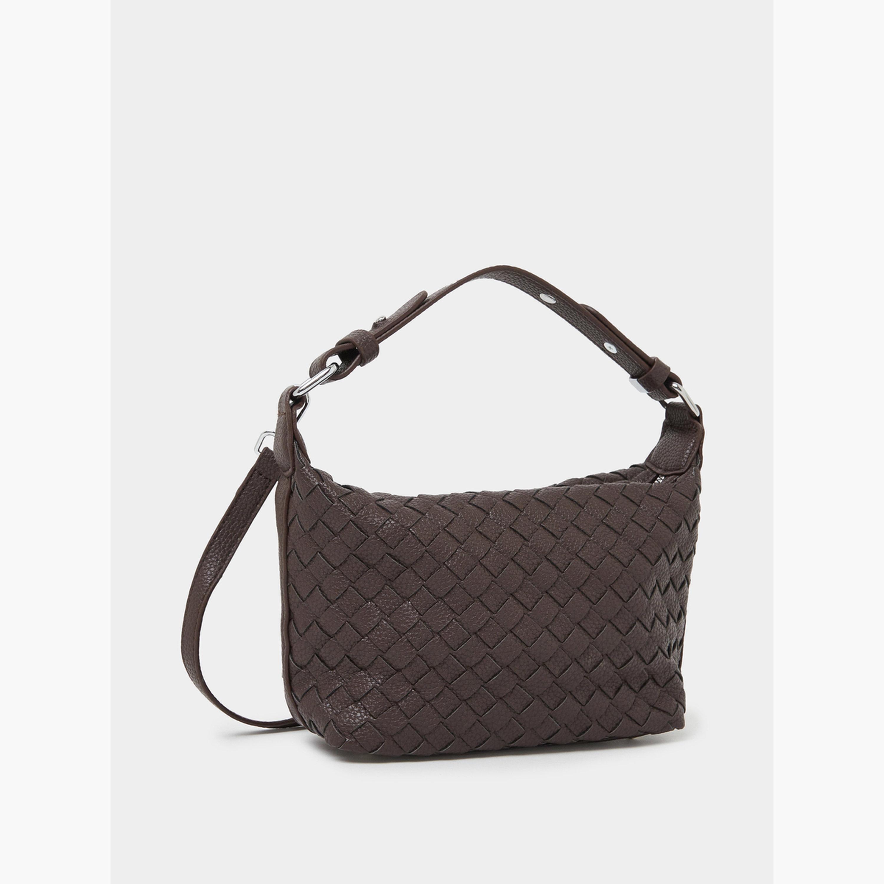 Styli Brown Woven Crossbody Bag-women-bagsandwallets-handbags-image-1