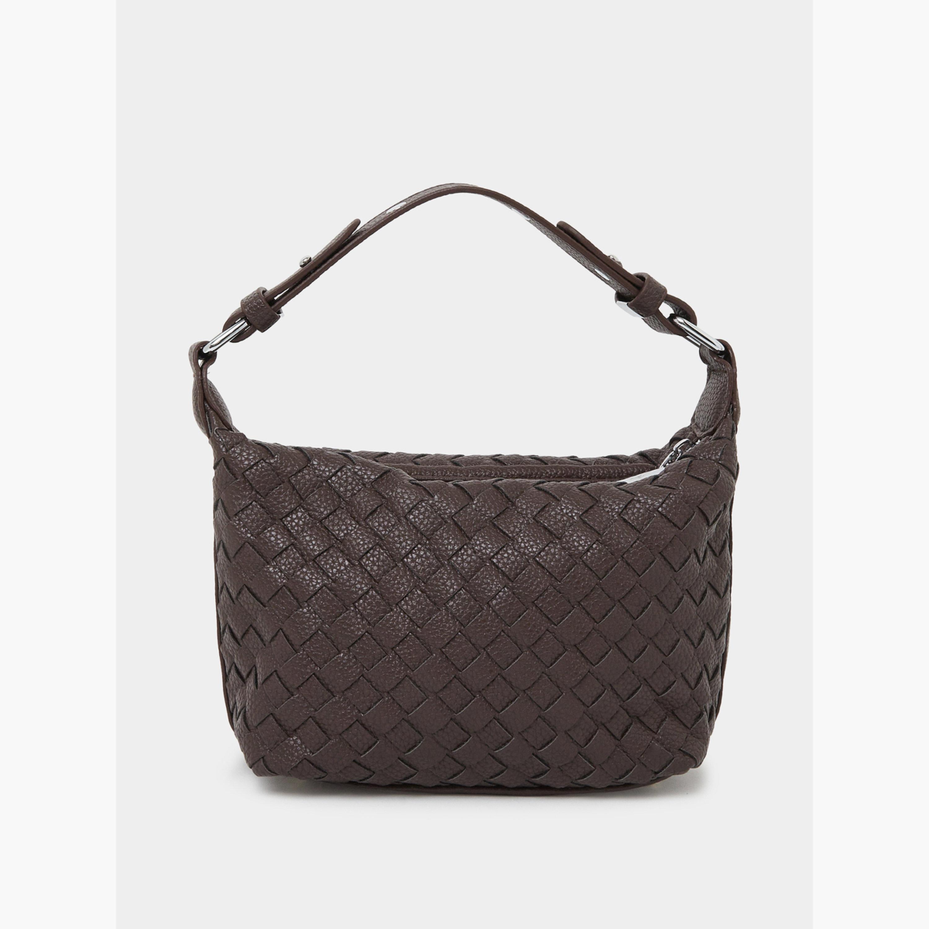 Styli Brown Woven Crossbody Bag-women-bagsandwallets-handbags-image-2