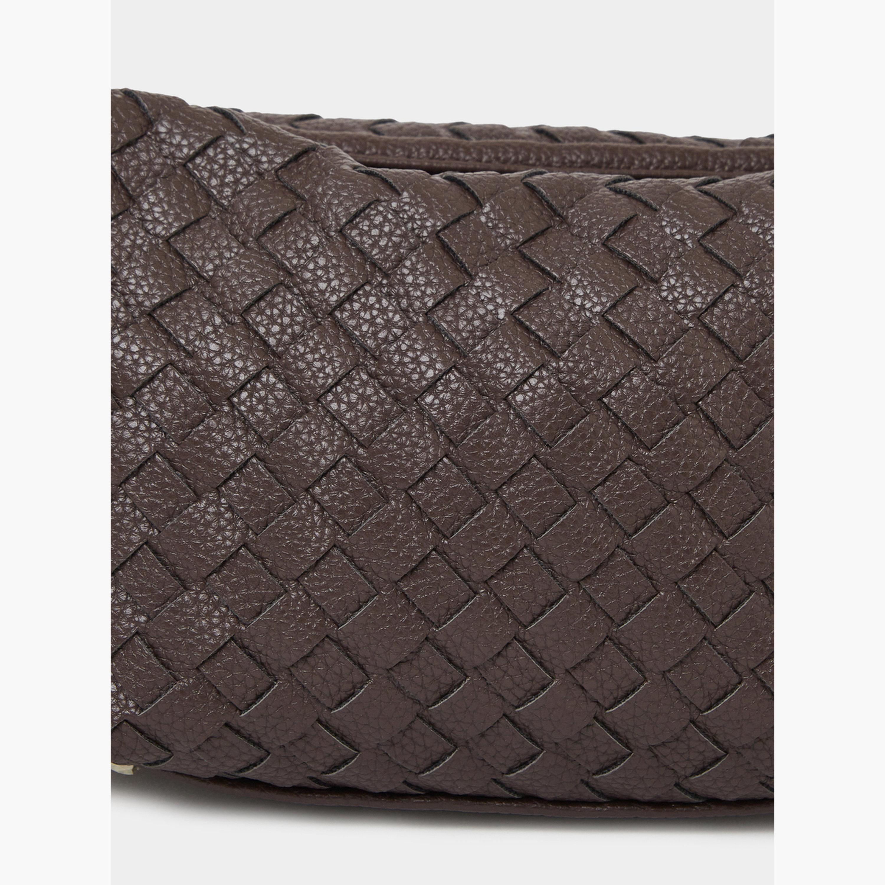 Styli Brown Woven Crossbody Bag-women-bagsandwallets-handbags-image-3