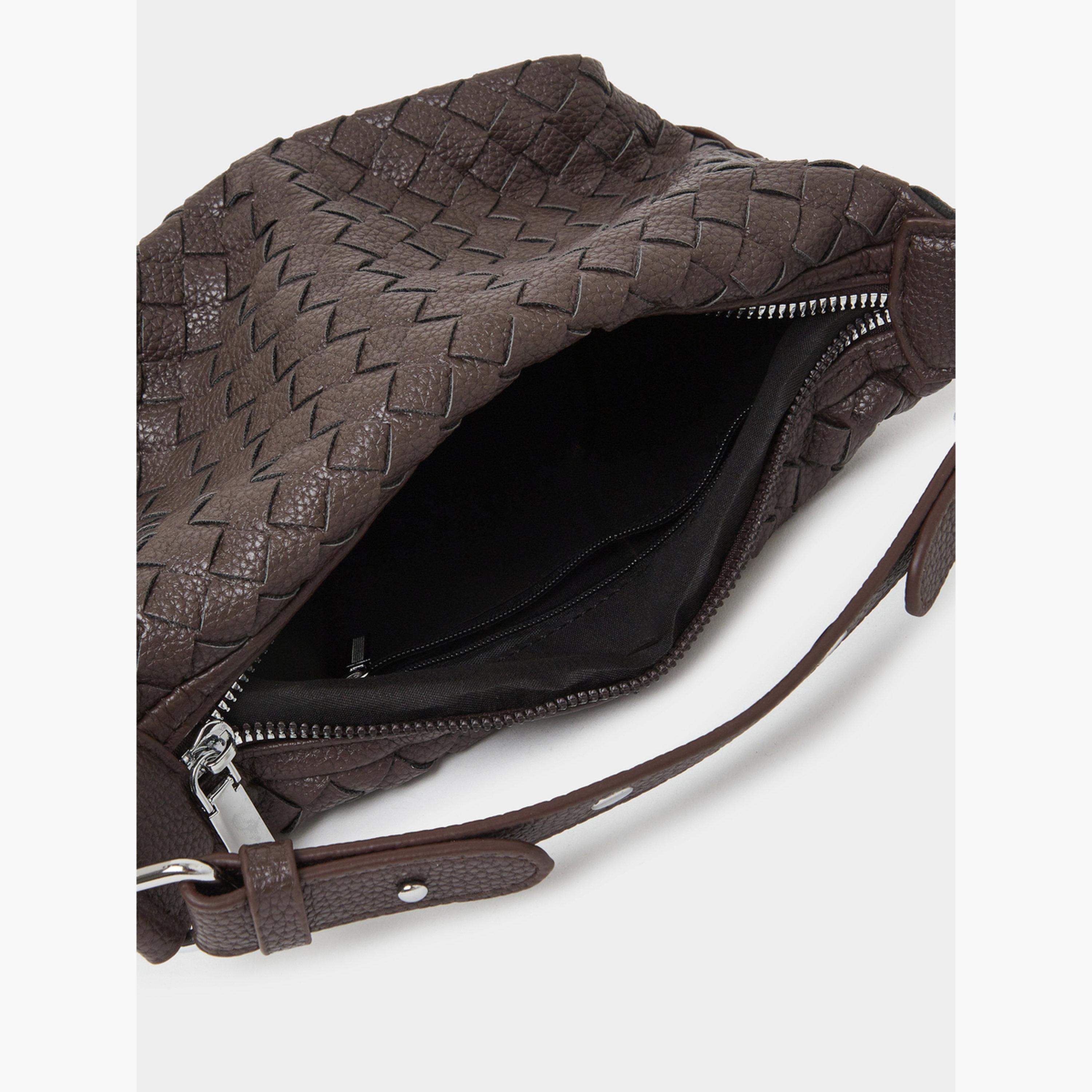 Styli Brown Woven Crossbody Bag-women-bagsandwallets-handbags-image-4