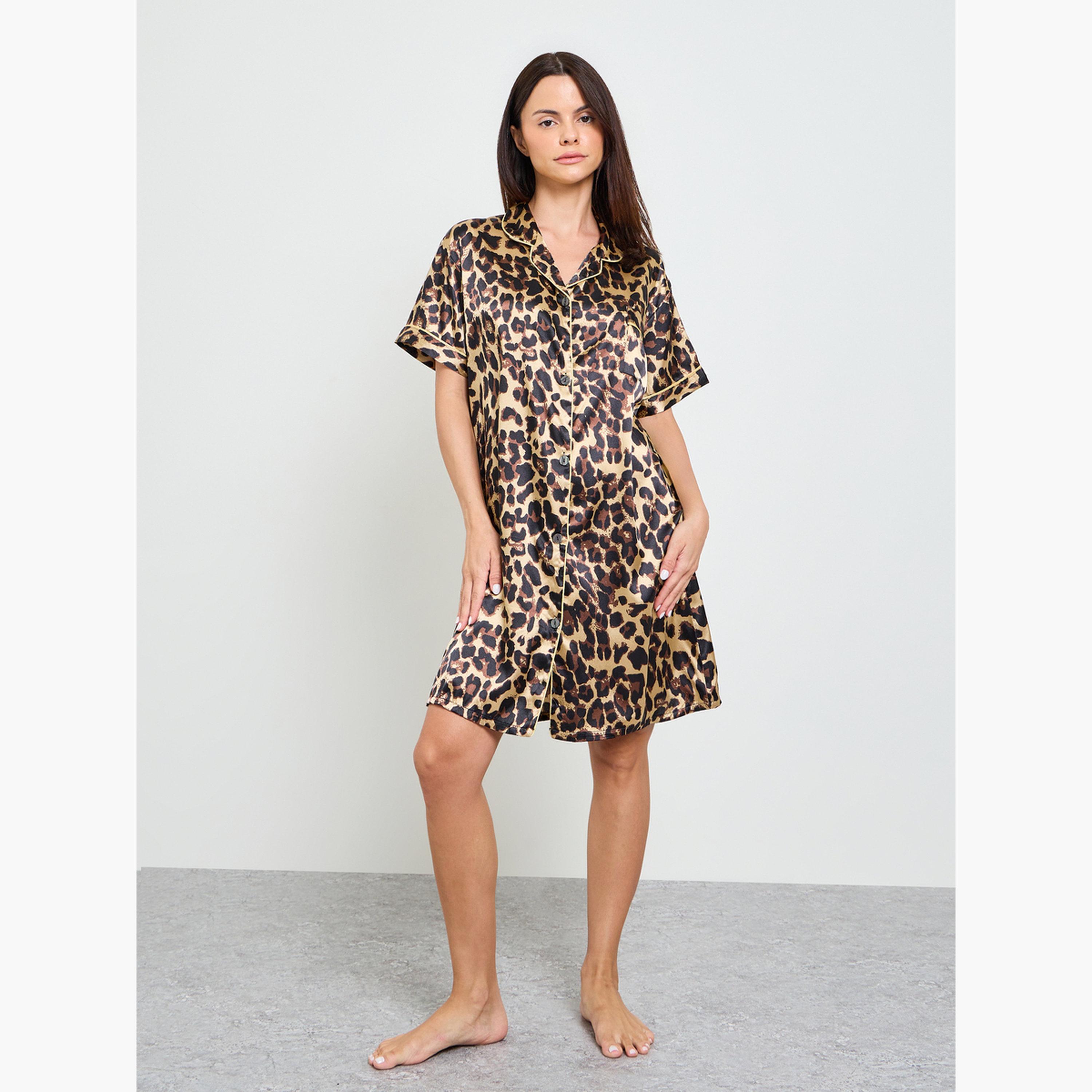 قميص نوم بقصة قميص بنقشة فهد-women-clothing-nightwear-nighties-image-2