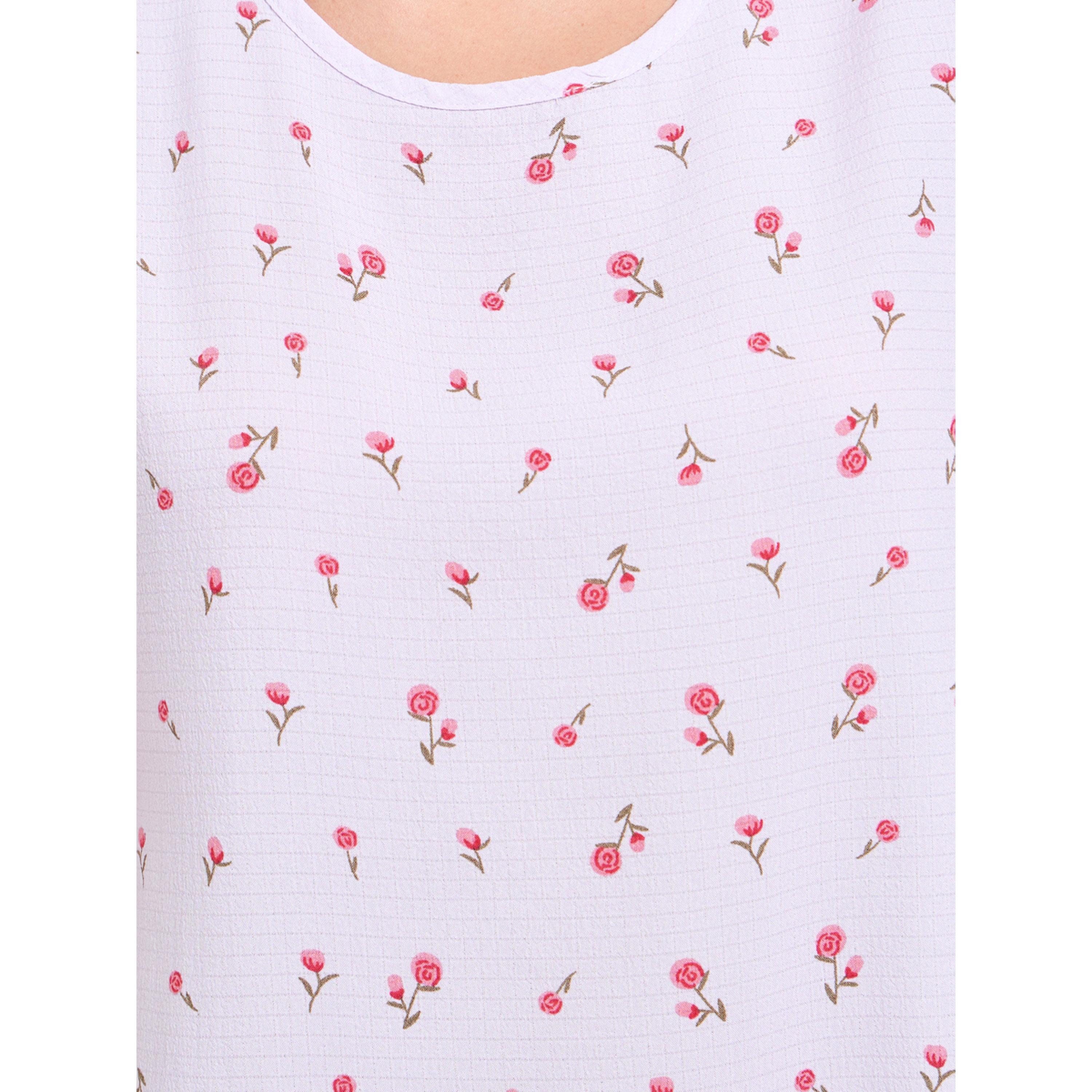 تيك تو - قميص نوم قصير الأكمام طبعة زهور-women-clothing-nightwear-nighties-image-4