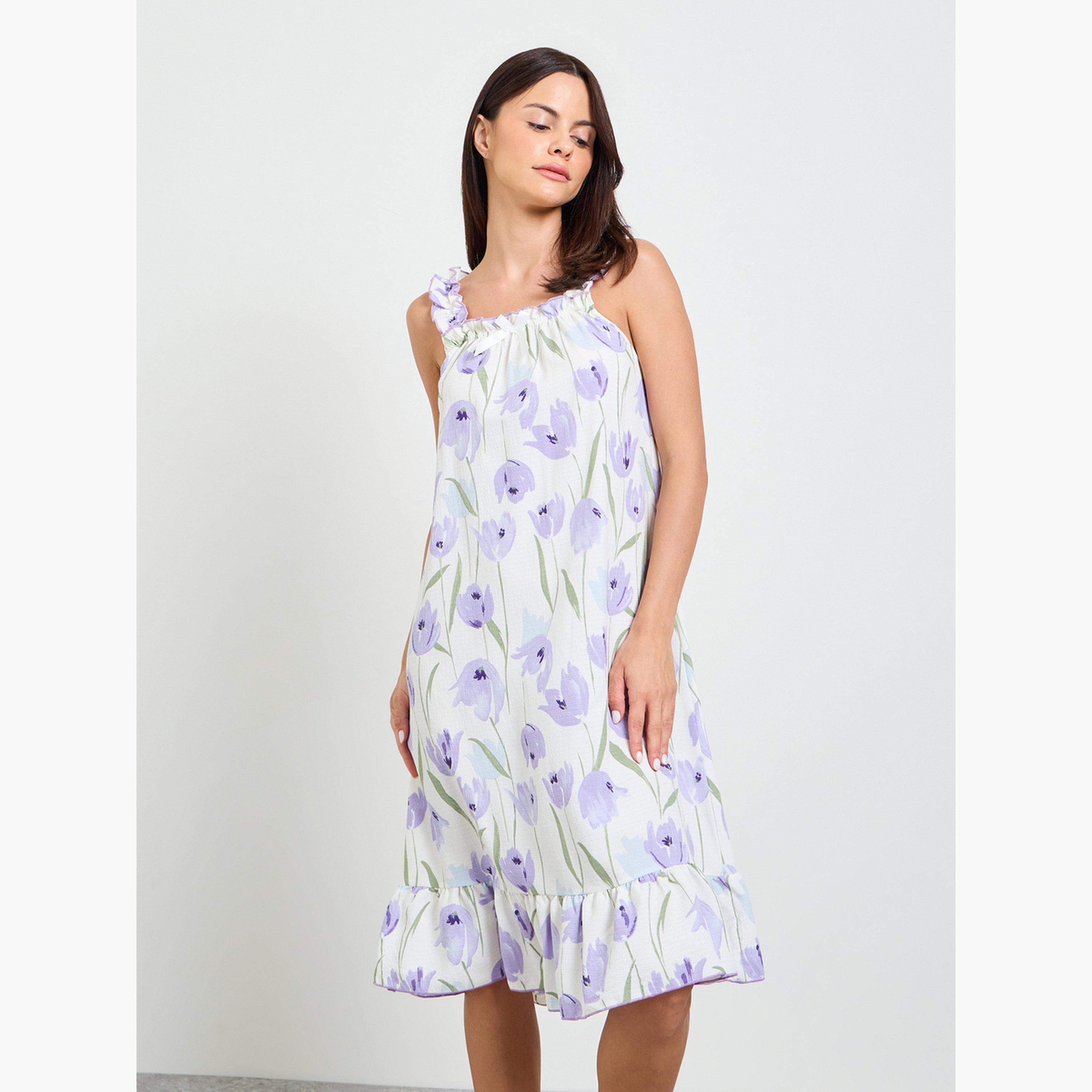 قميص نوم بنقشة الزهور-women-clothing-nightwear-nighties-image-1