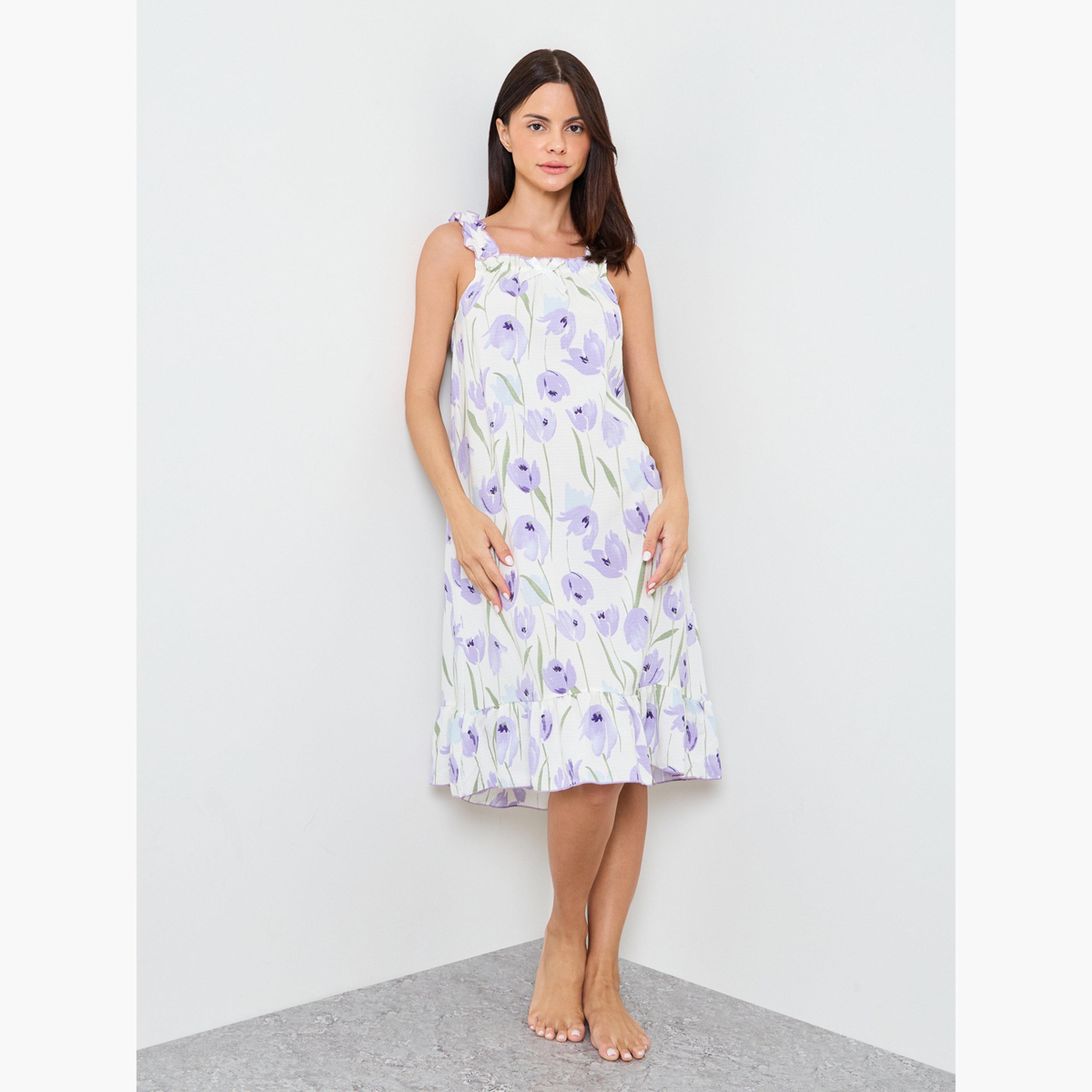قميص نوم بنقشة الزهور-women-clothing-nightwear-nighties-image-2