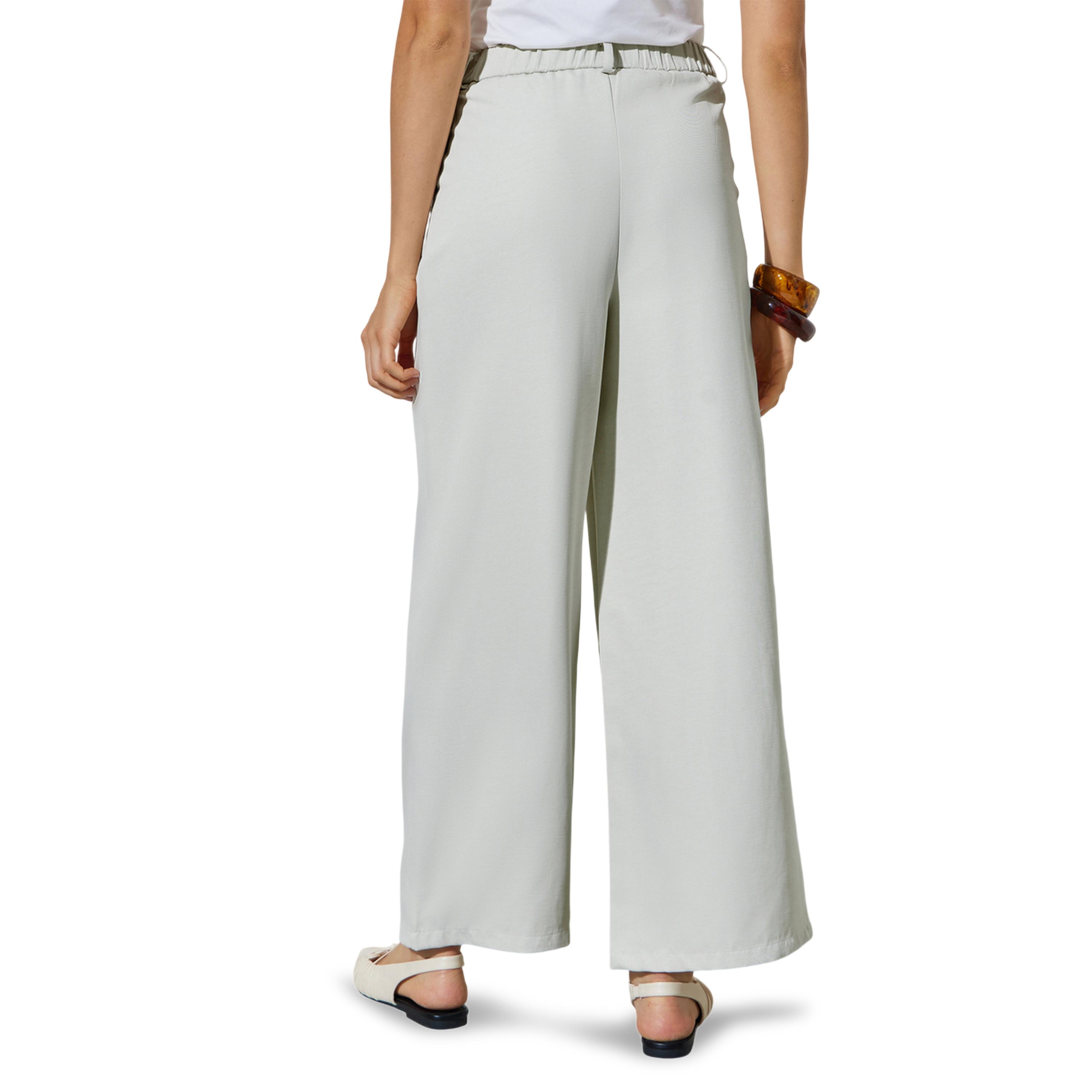 Styli Cream Wide Leg Pants with Side Pocket-women-clothing-trousers-image-4