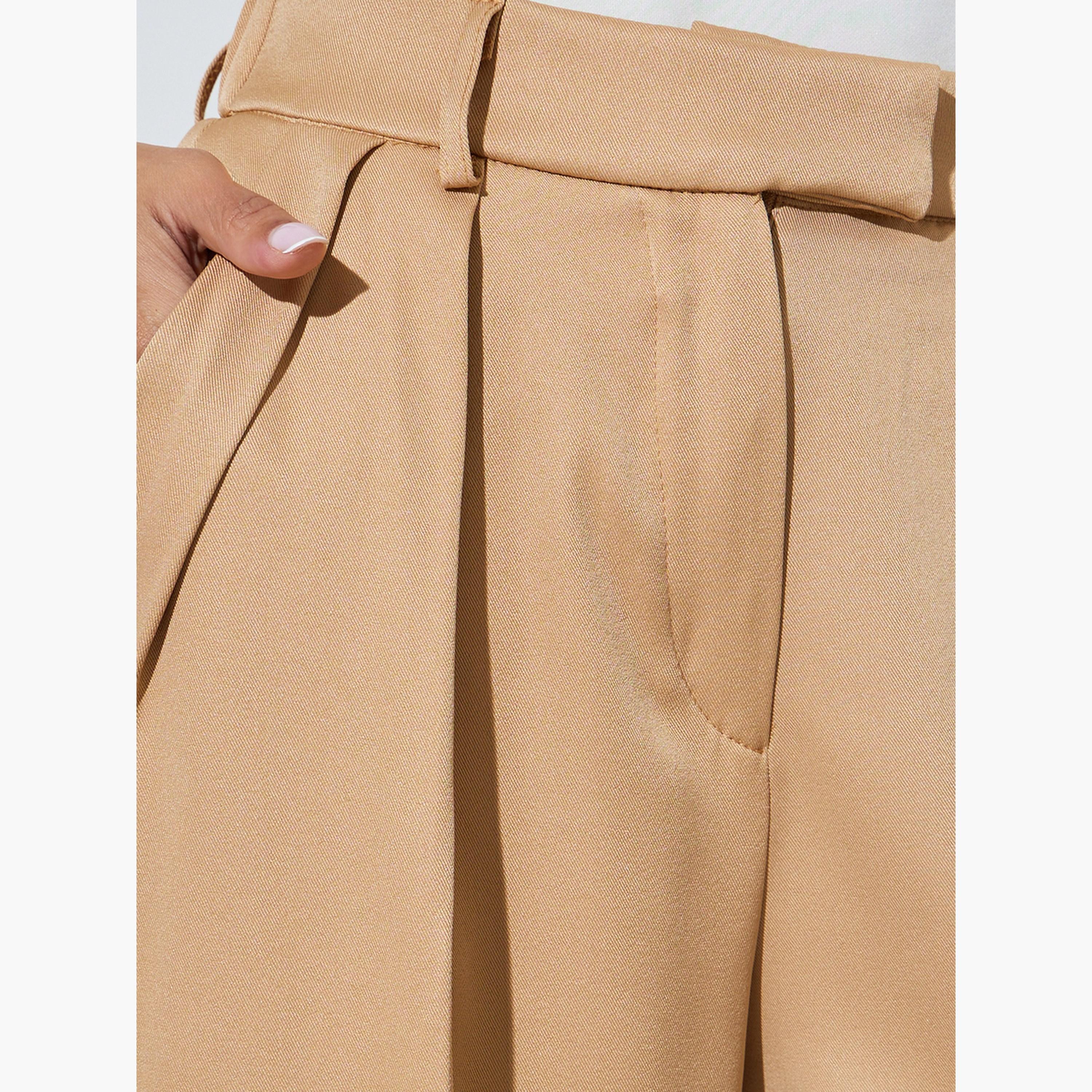 بنطال رسمي بكسرات وأرجل واسعة-women-clothing-bottoms-joggers-image-3