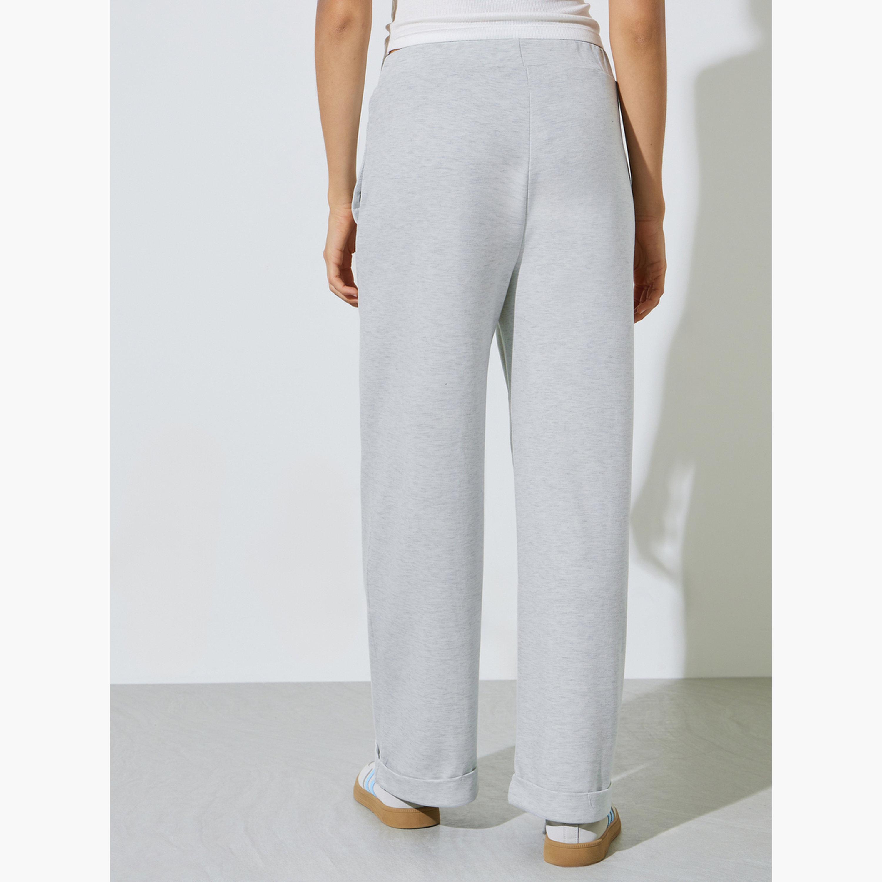 جوغر سادة بأرجل واسعة-women-clothing-joggers-image-4
