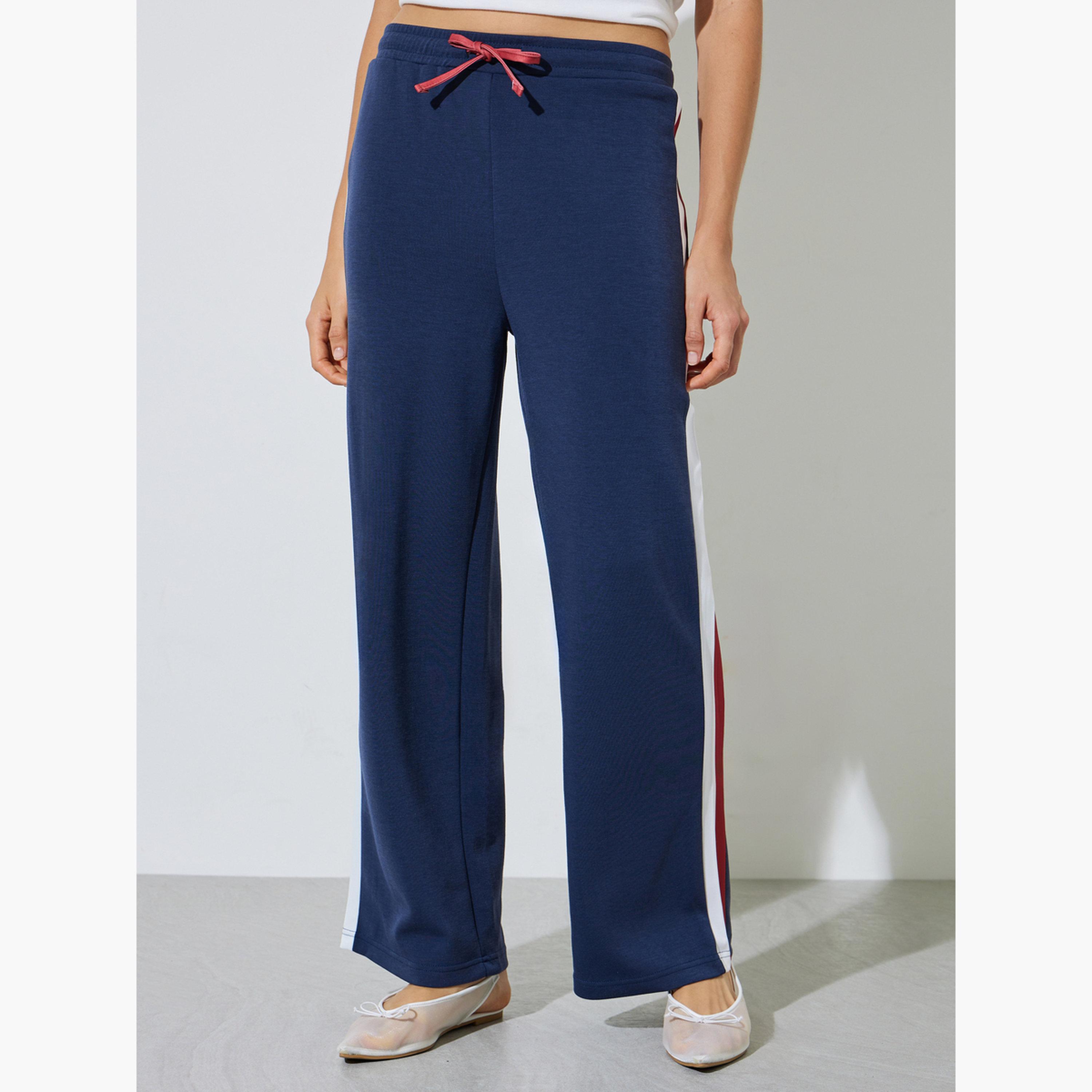 جوغر بأرجل واسعة وأشرطة جانبية-women-clothing-bottoms-joggers-image-1