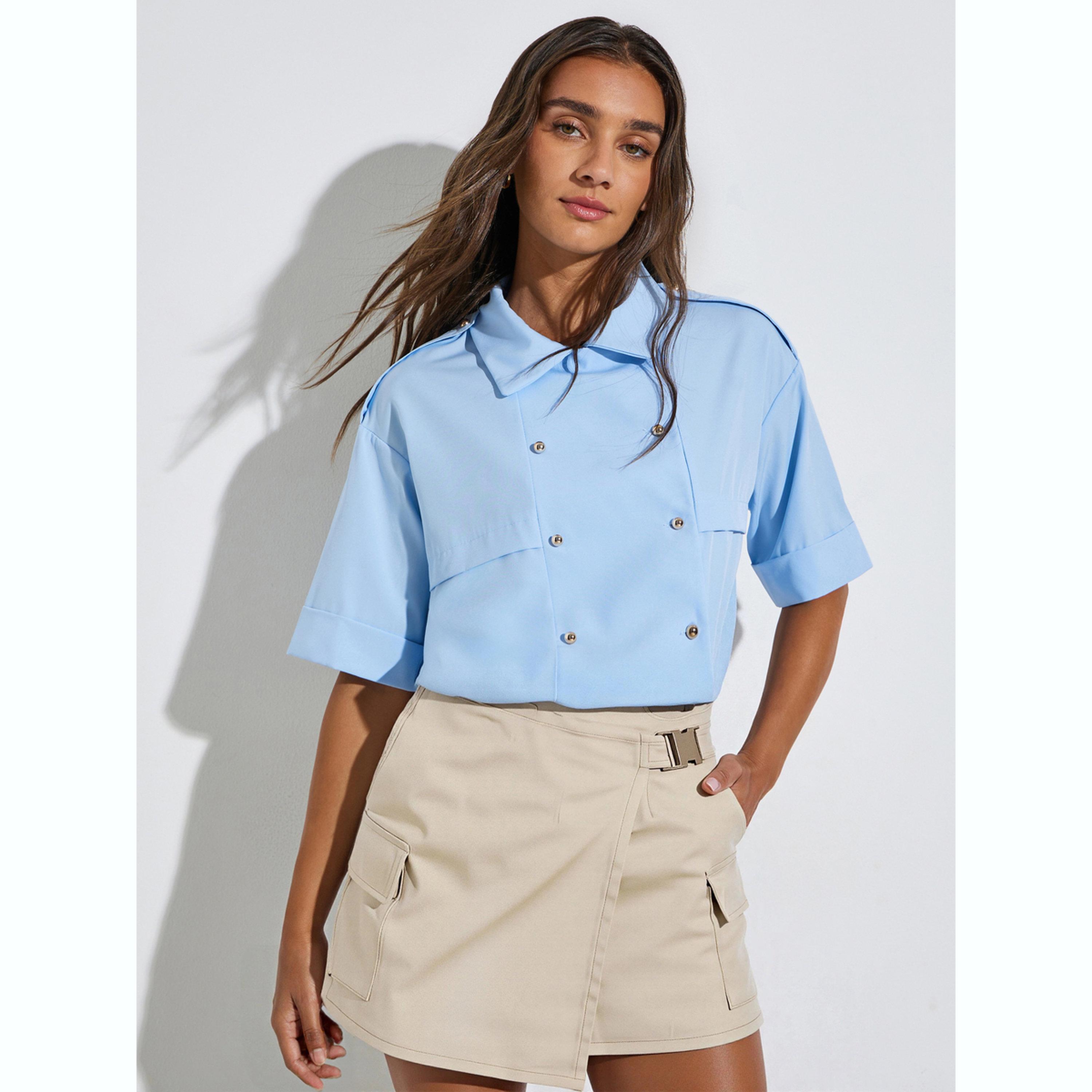 بلوزة واسعة بأكمام قصيرة-women-clothing-shirtsandblouses-blouses-image-3
