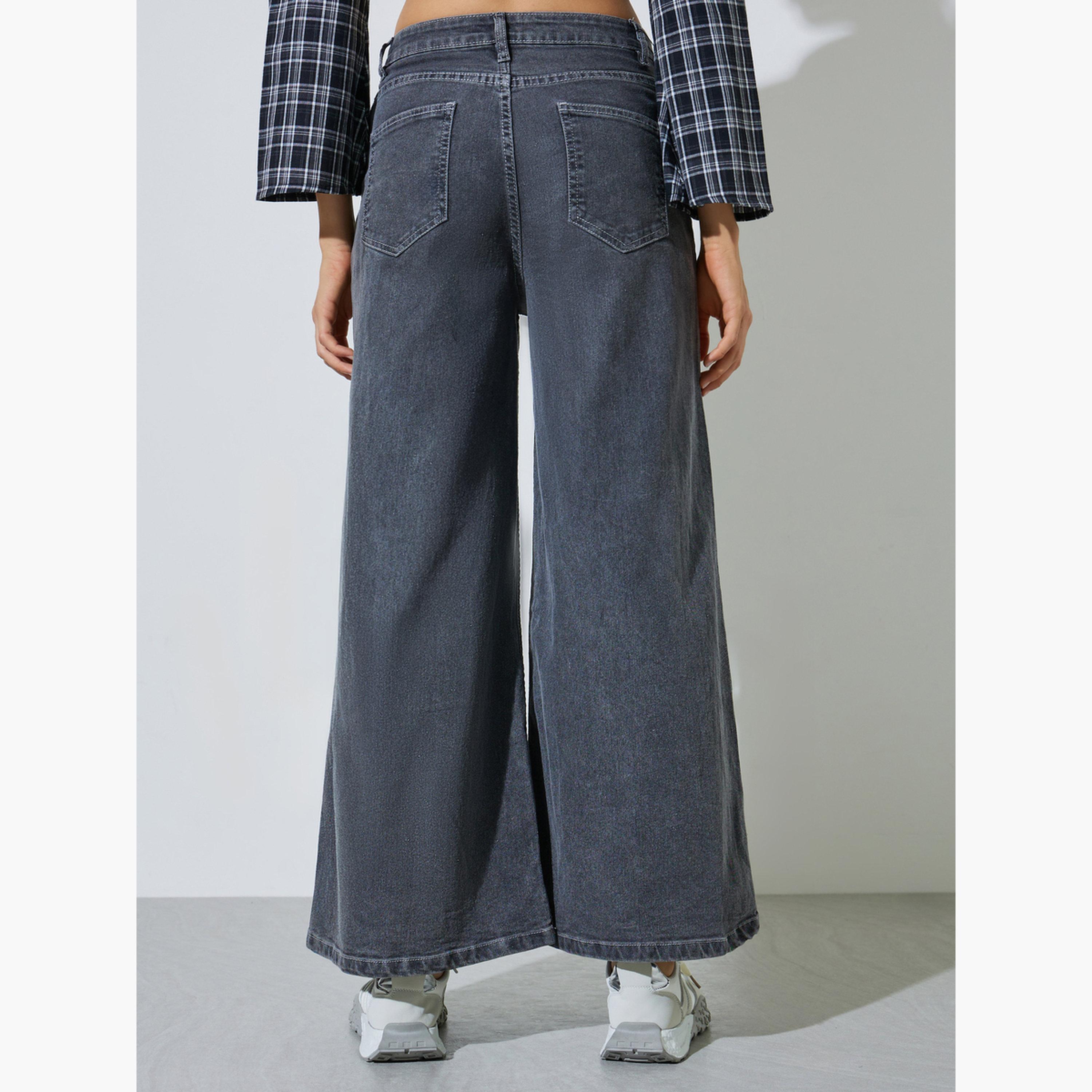 Styli Grey Mid-Rise Flared Leg Jeans-women-clothing-bottoms-jeans-image-4