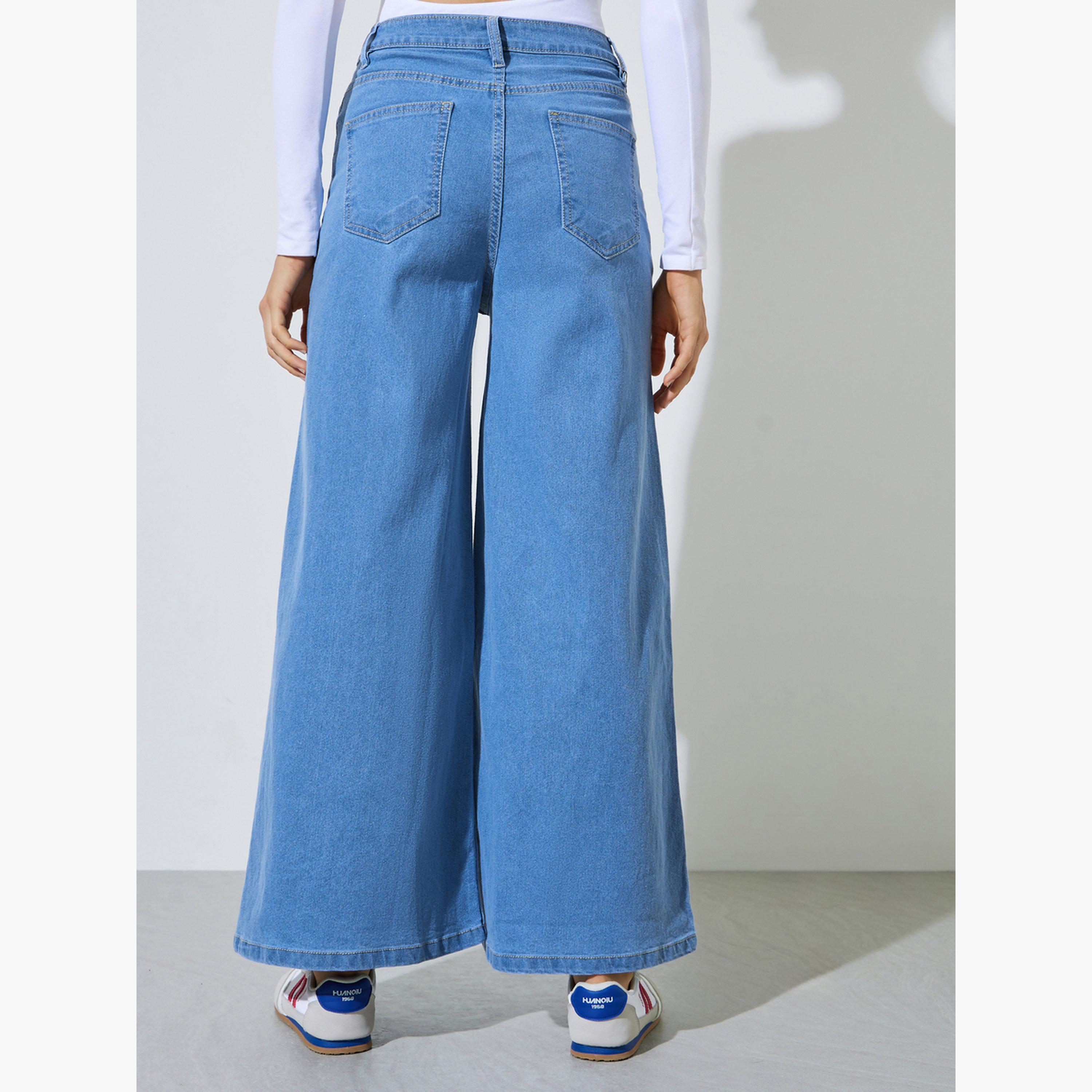 Styli Blue Mid-Rise Flared Leg Jeans-women-clothing-bottoms-jeans-image-4