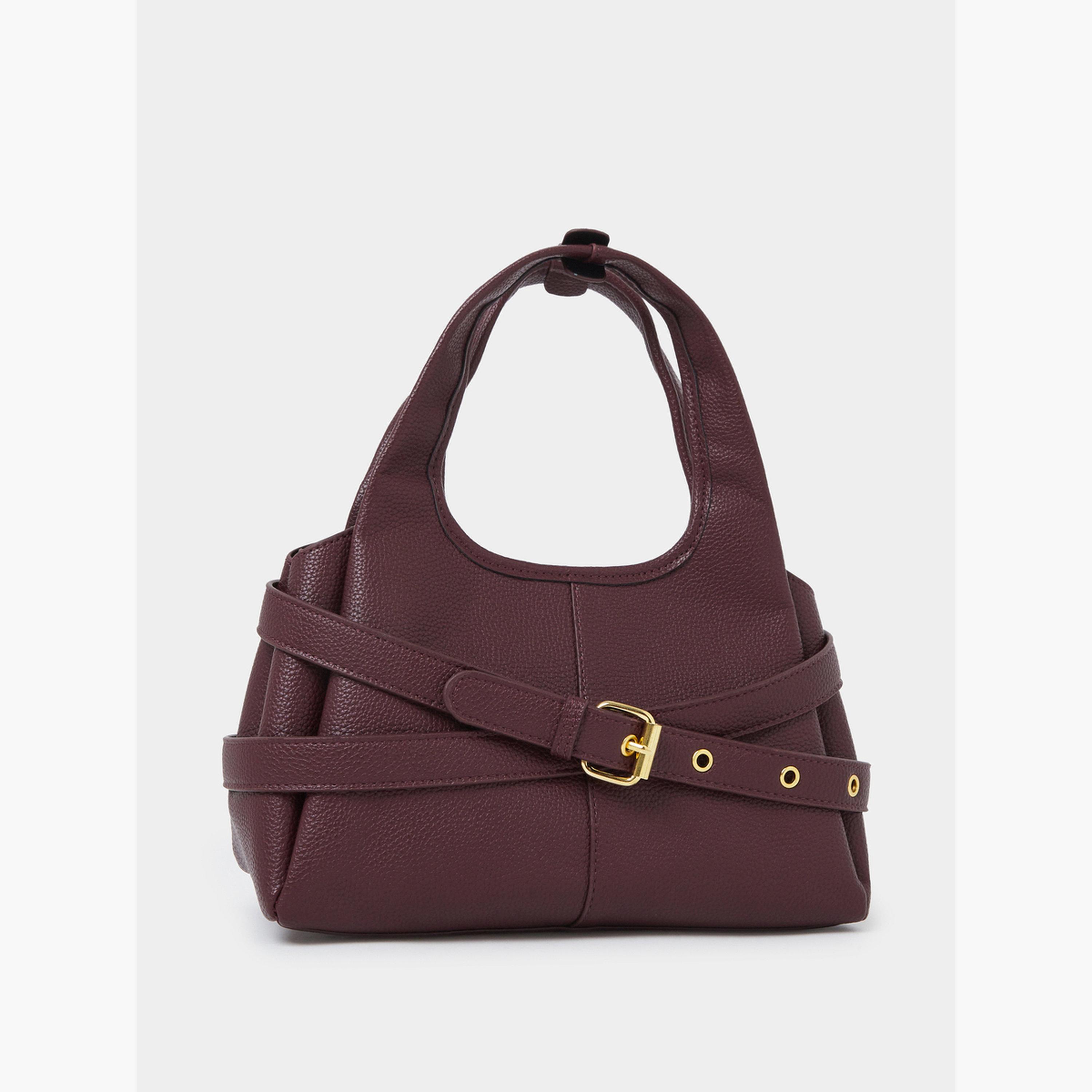 شنطة كتف بتفاصيل حزام بإبزيم-women-bagsandwallets-handbags-image-1