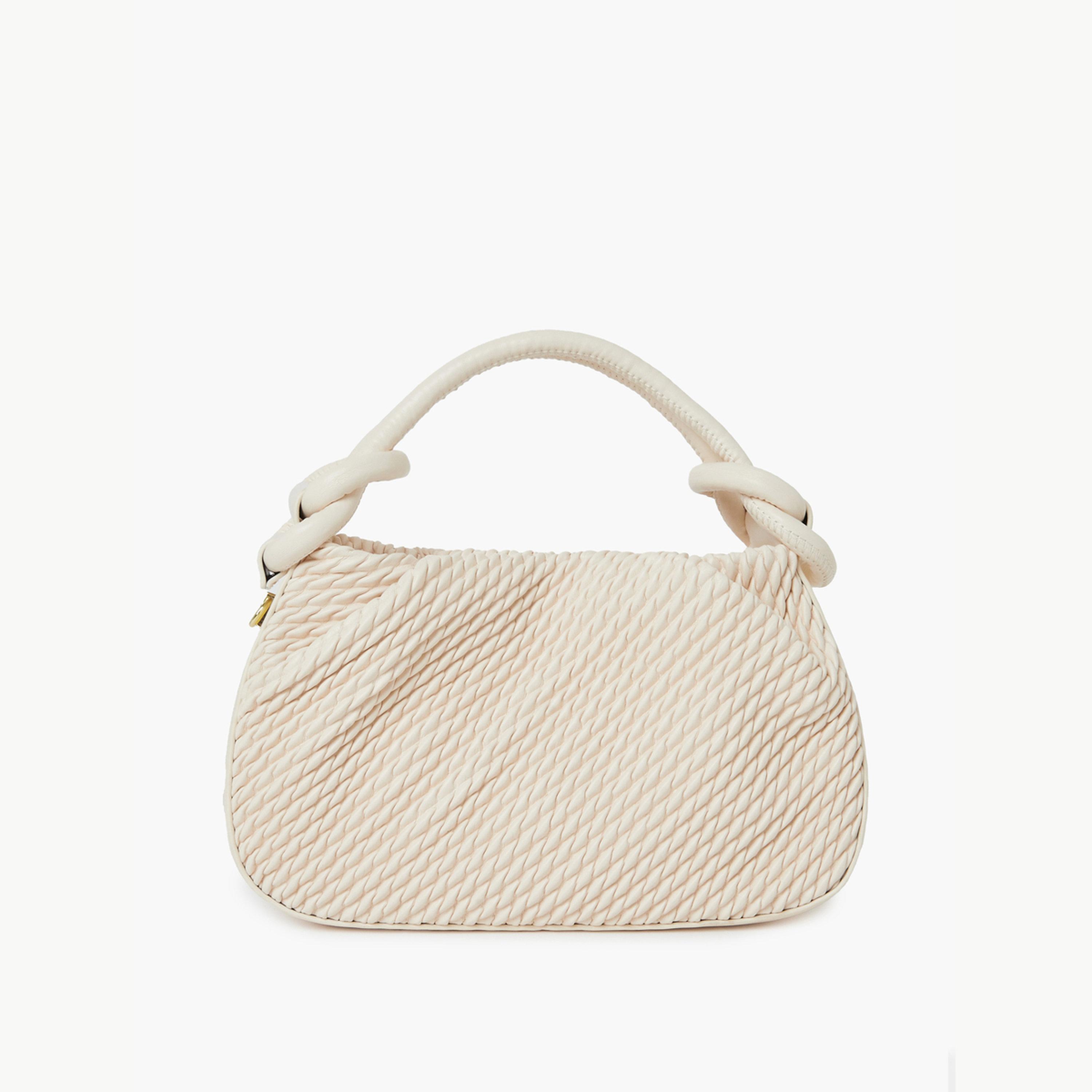 Styli Textured Handbag with Top Handle-women-bagsandwallets-handbags-image-2
