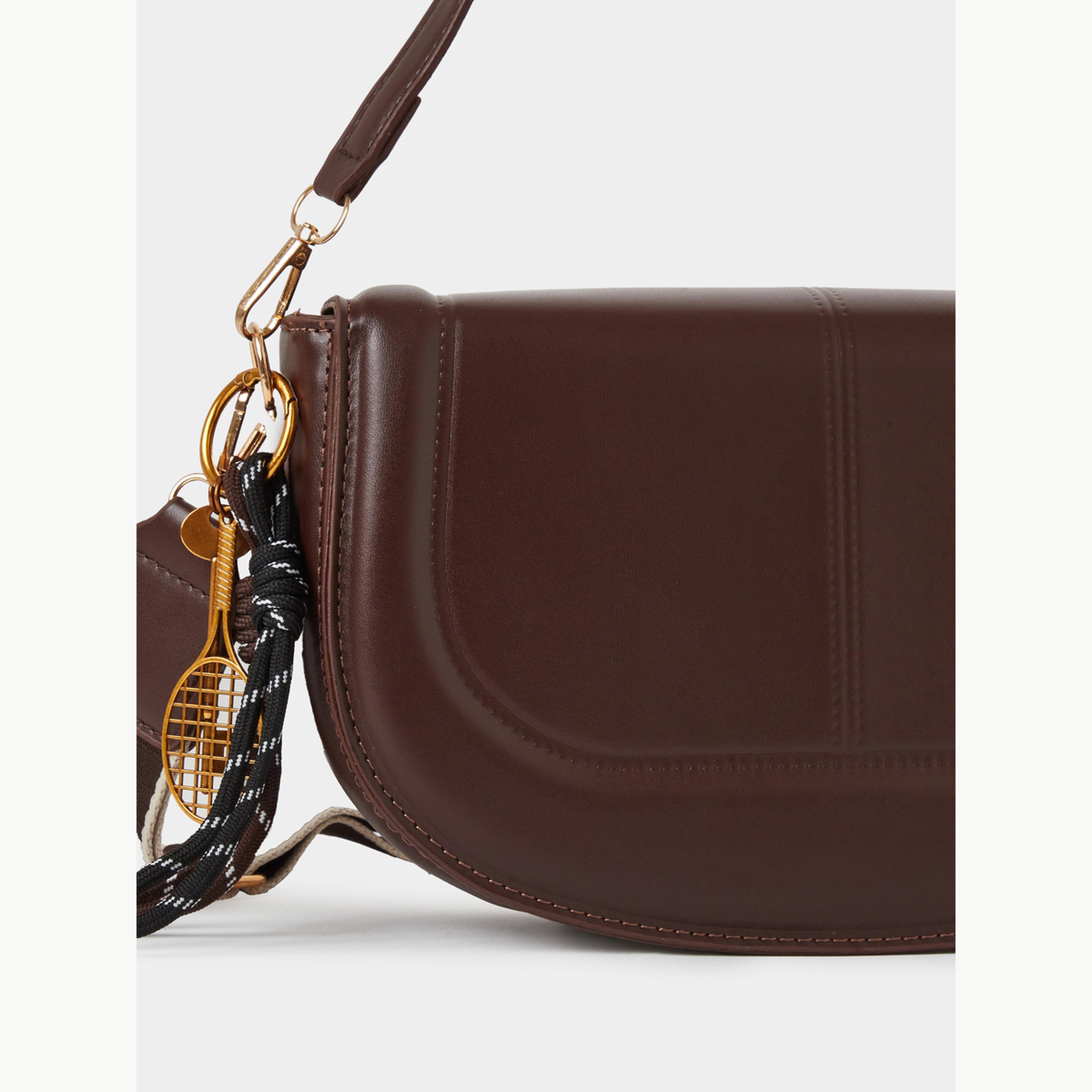 Styli Flap Saddle Bag with Charm-women-bagsandwallets-handbags-image-3