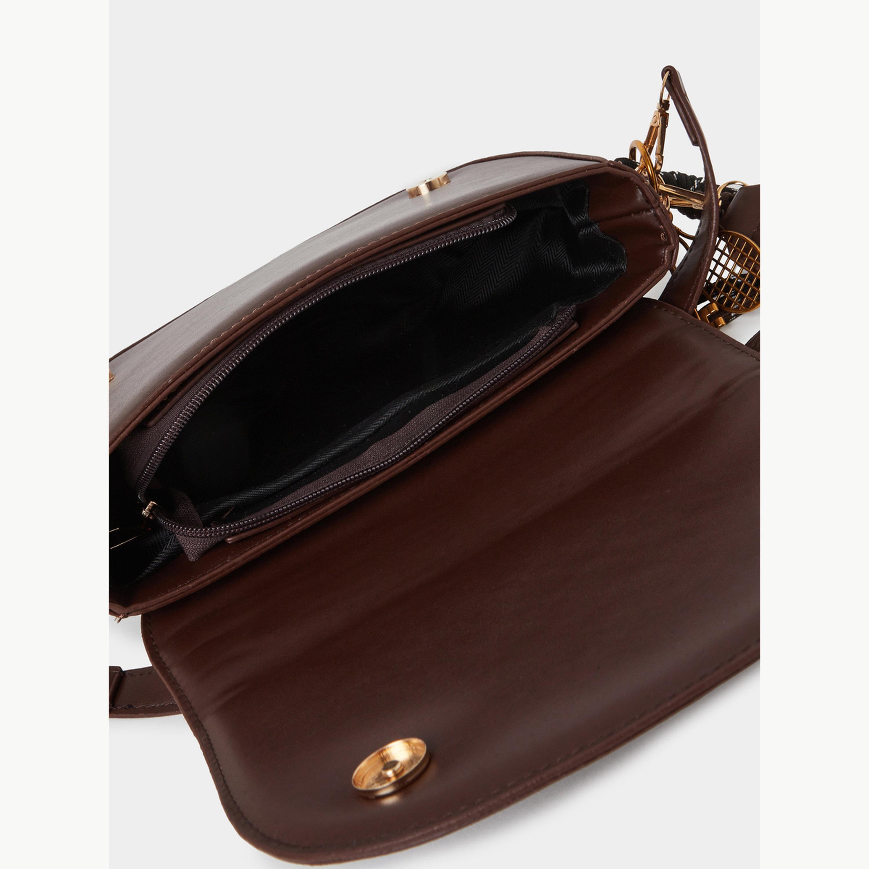 Styli Flap Saddle Bag with Charm-women-bagsandwallets-handbags-image-4