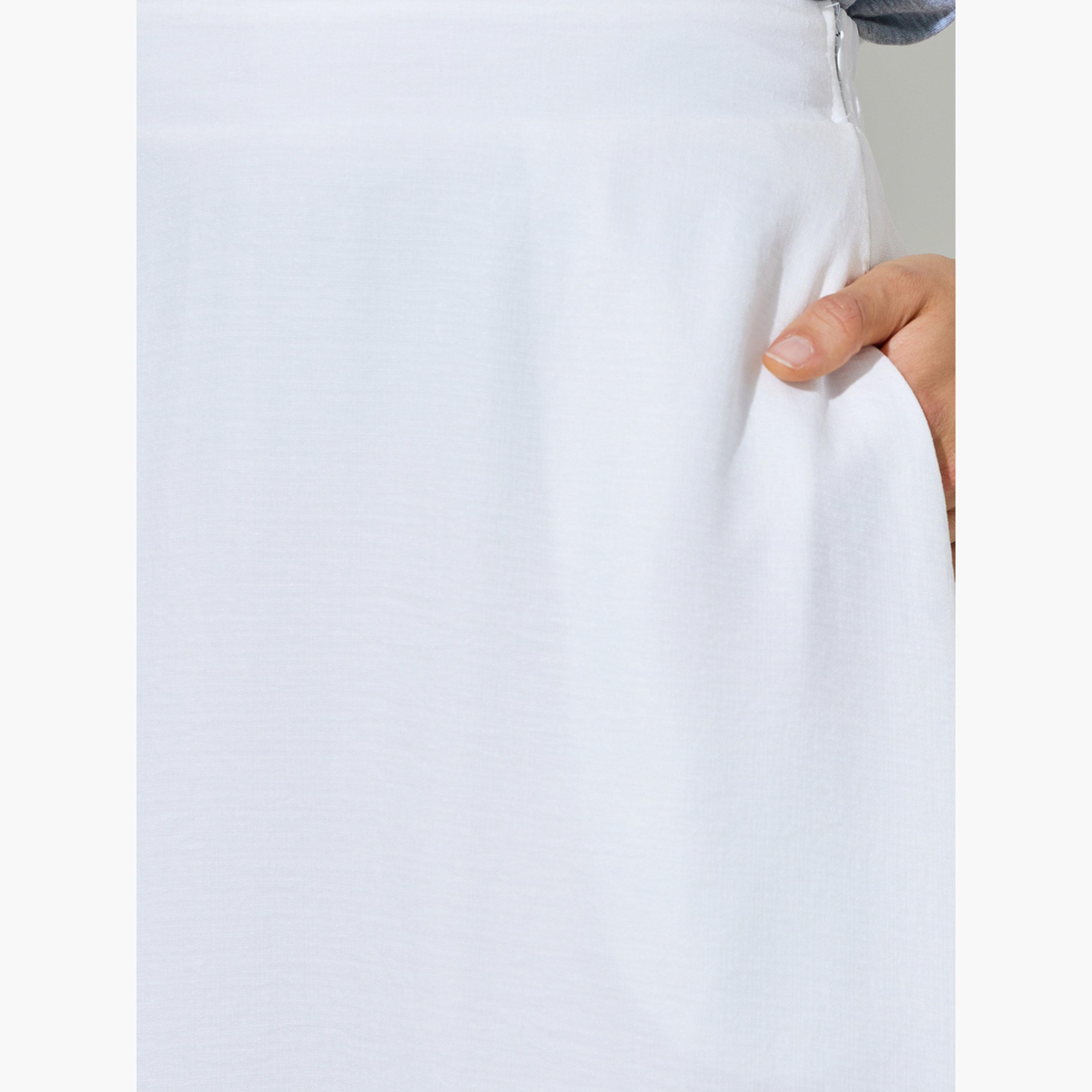 Styli Off-White Side Pocket detail A-Line Maxi Skirt-women-clothing-bottoms-skirts-image-3